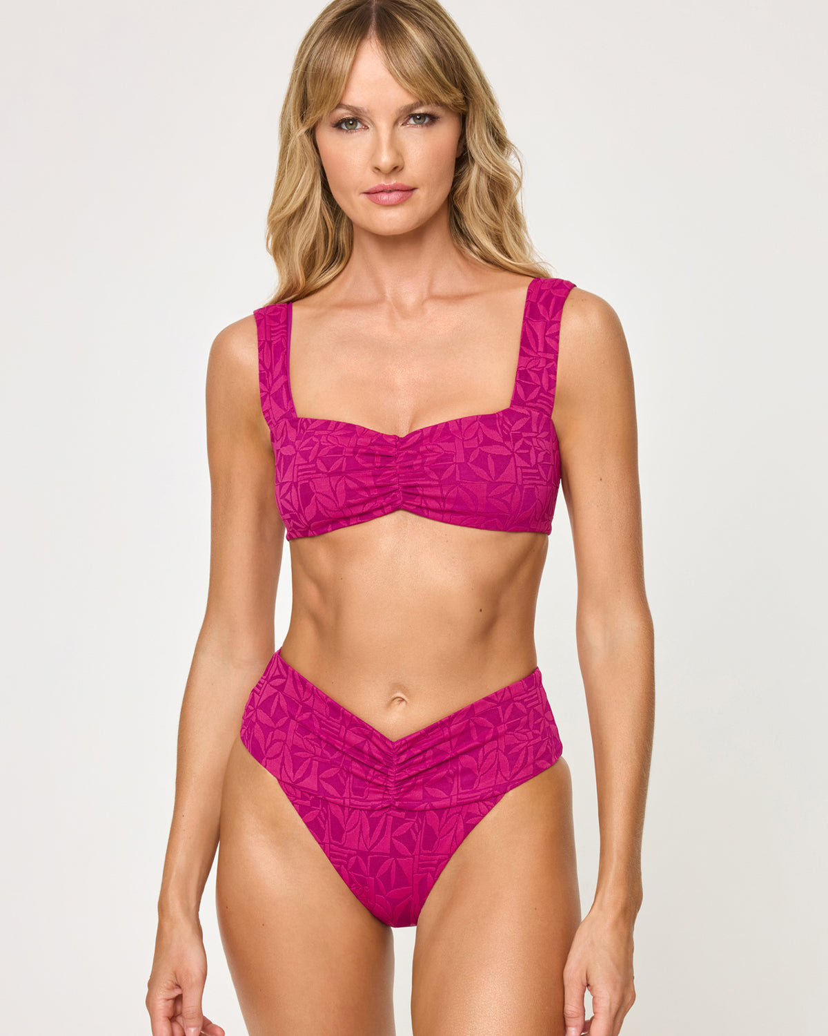 Eco Chic Repreve® Bardot Bikini Bottom - Berry Eco Chic Repreve® Bardot Bikini Bottom - Berry