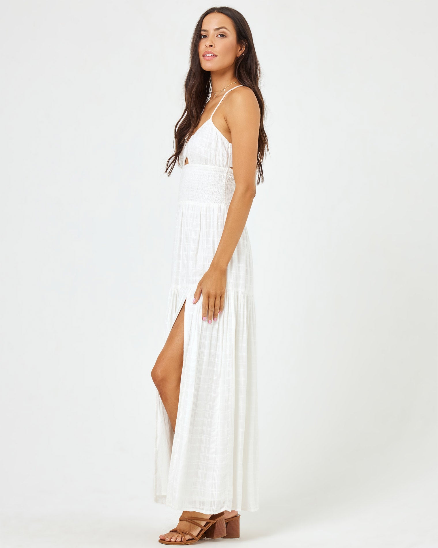 Calla Dress - Cream Cream | Model: Emily (size: S)