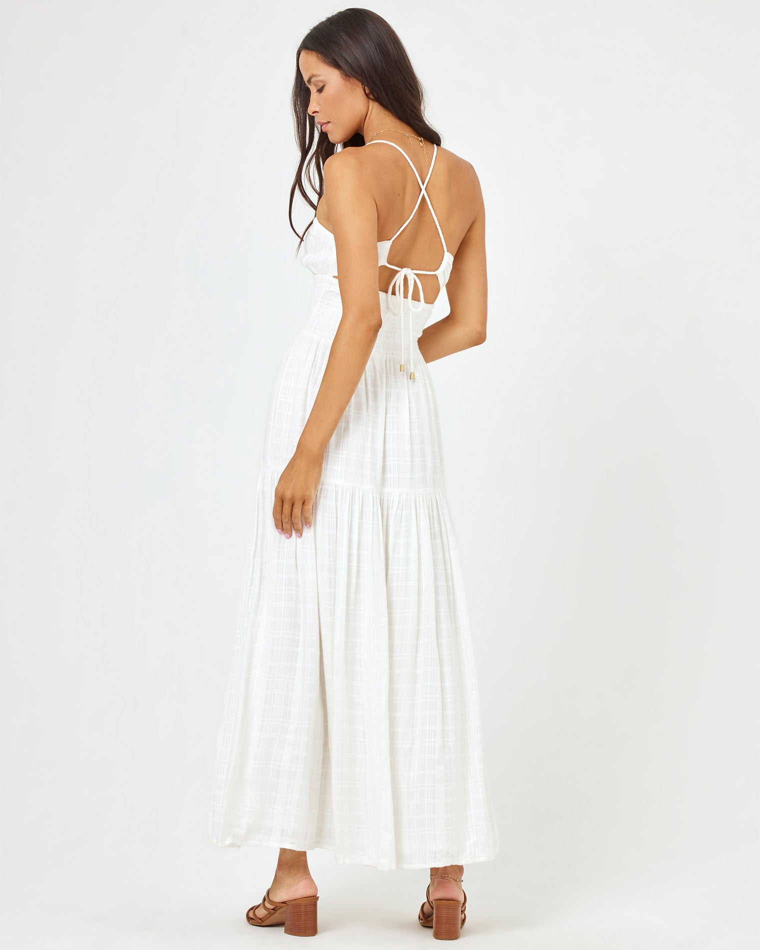 Calla Dress - Cream Cream | Model: Emily (size: S)