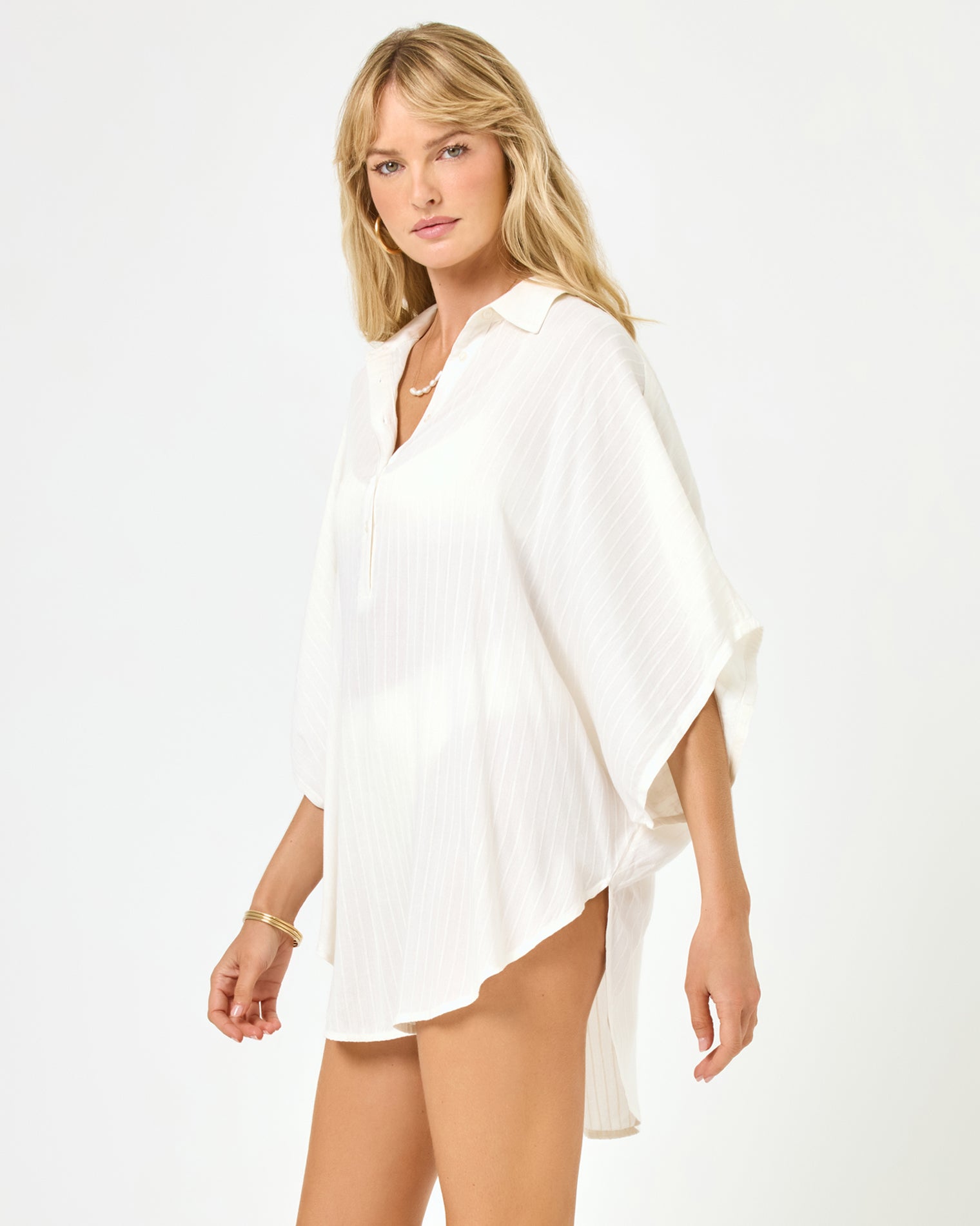 Cahuenga Coverup - Cream Cream | Model: Lura (size: S)