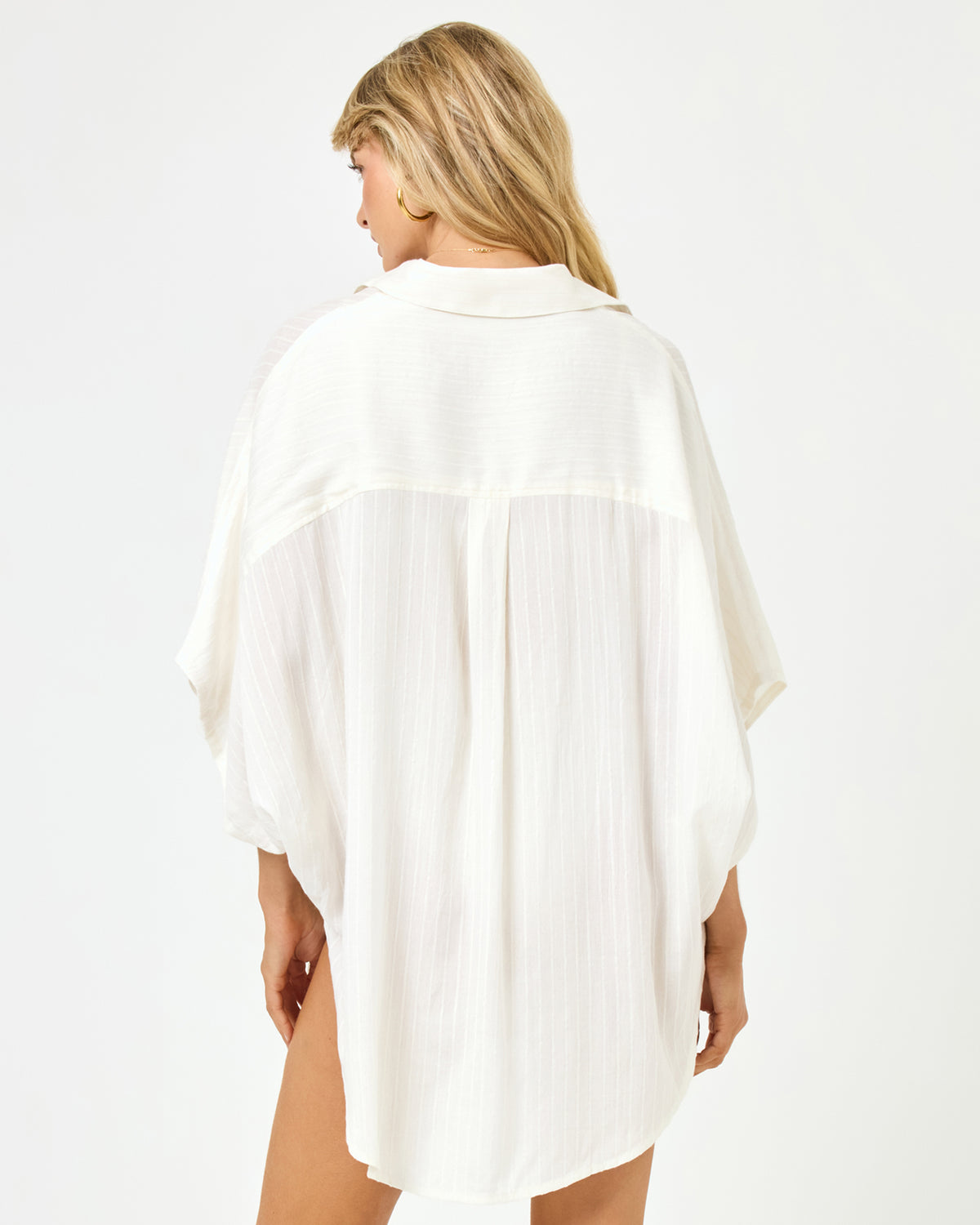 Cahuenga Coverup - Cream Cream | Model: Lura (size: S)