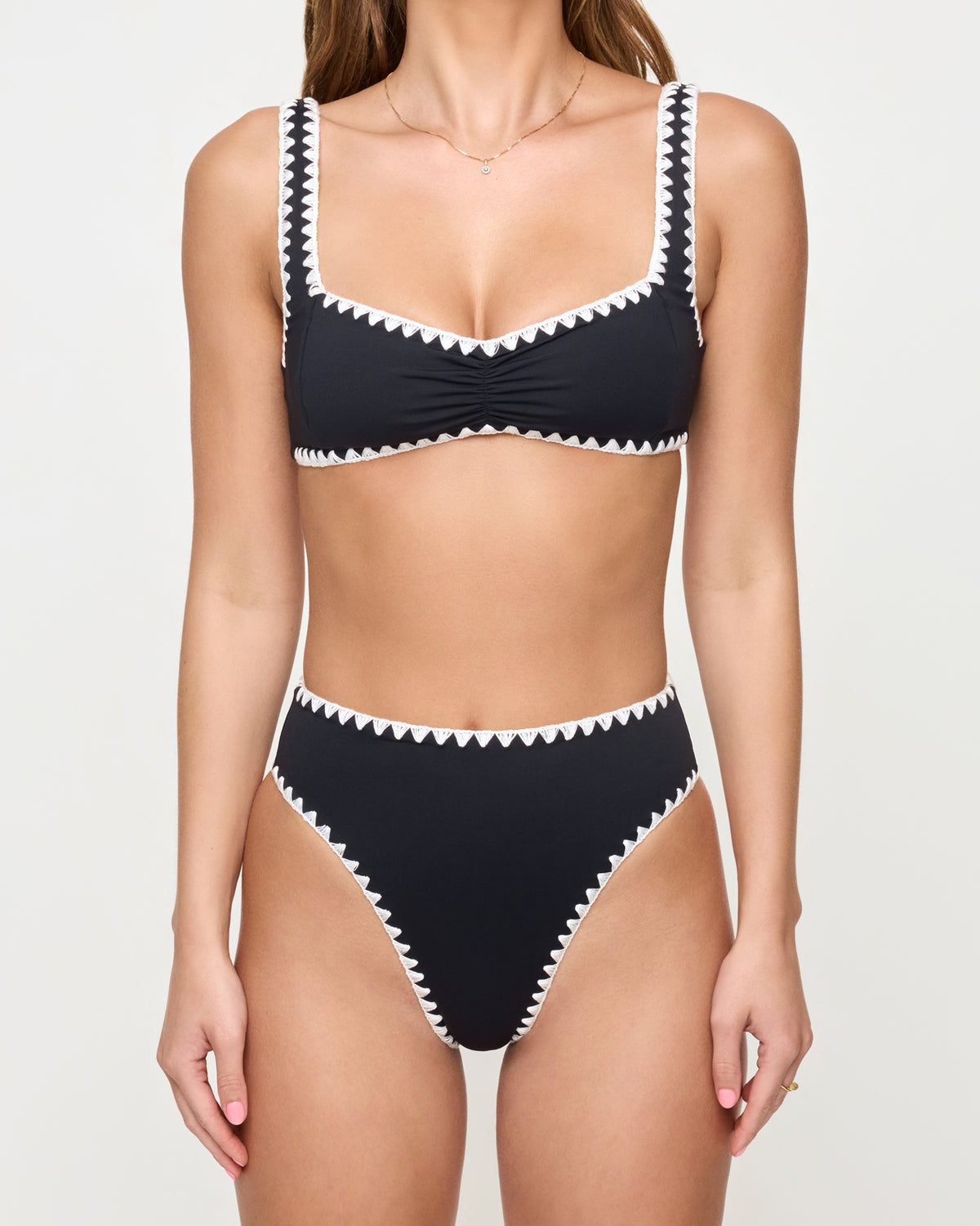 Effie Bikini Top - Black-Cream Effie Bikini Top - Black-Cream