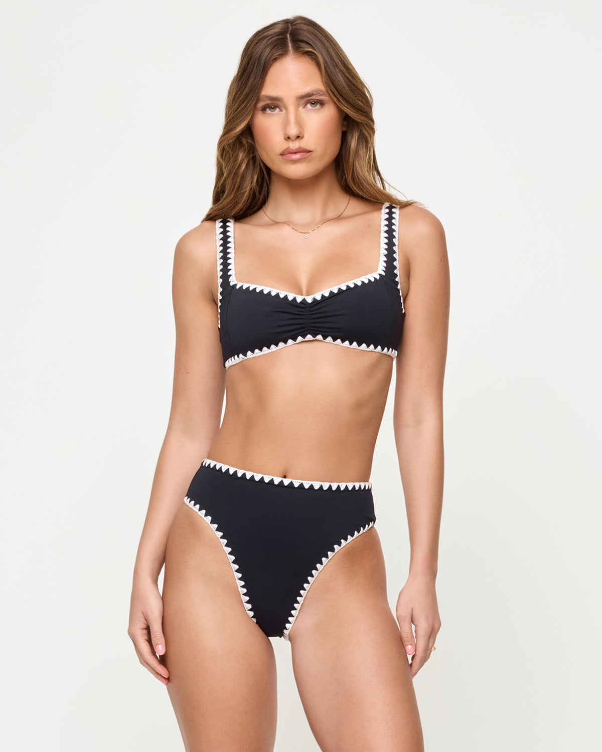 Effie Bikini Top - Black-Cream Effie Bikini Top - Black-Cream