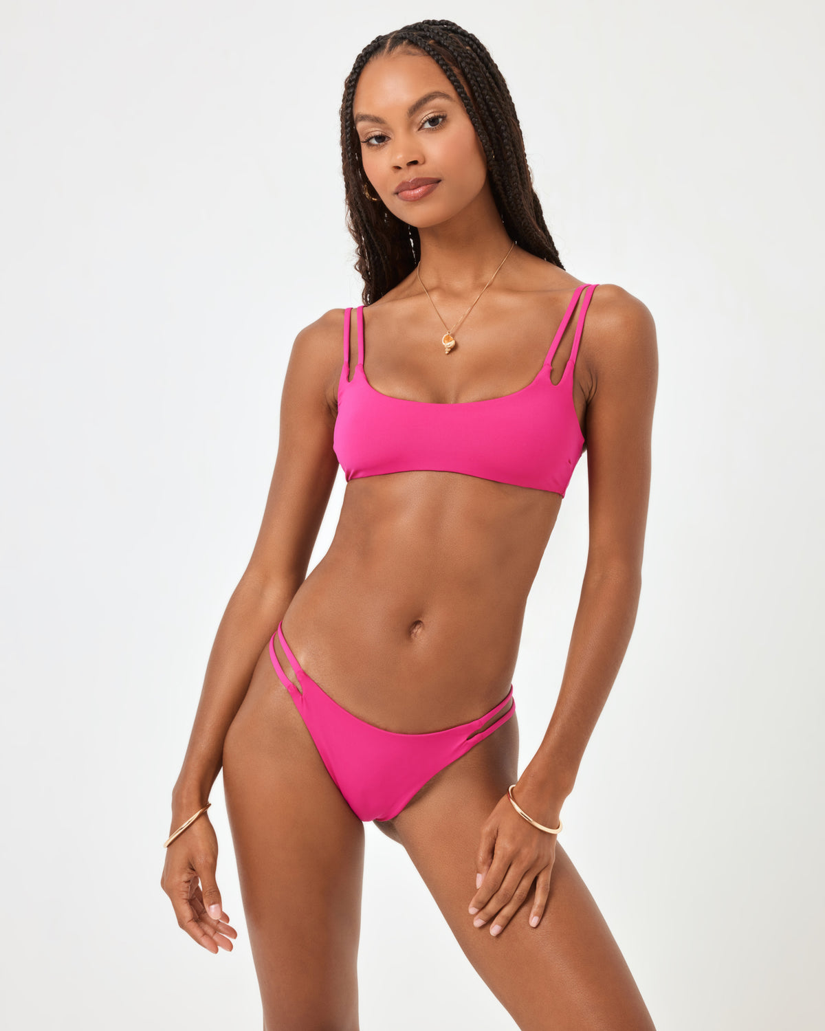Wilder Bikini Bottom - Bougainvillea Bougainvillea | Model: Taelor (size: S)