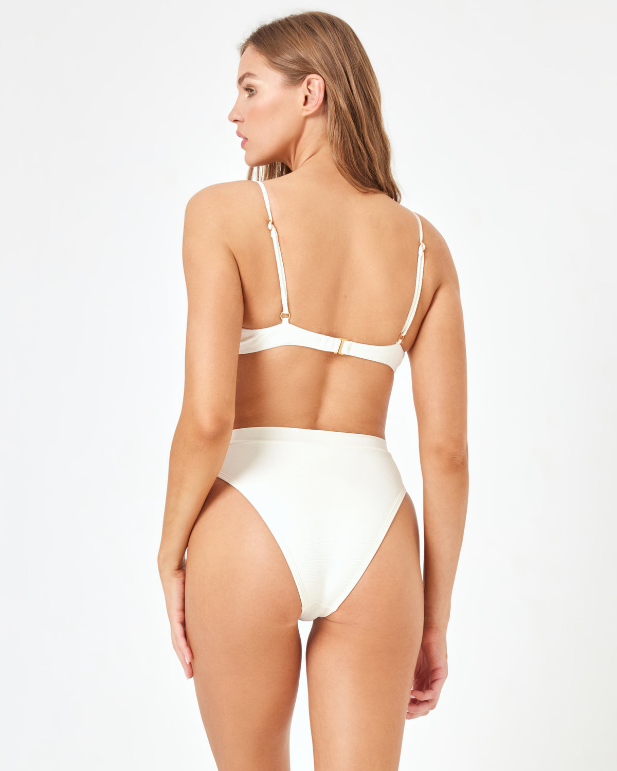 LSPACE X Anthropologie Frenchi Bikini Bottom - Cream Cream | Model: Daria (size: S)