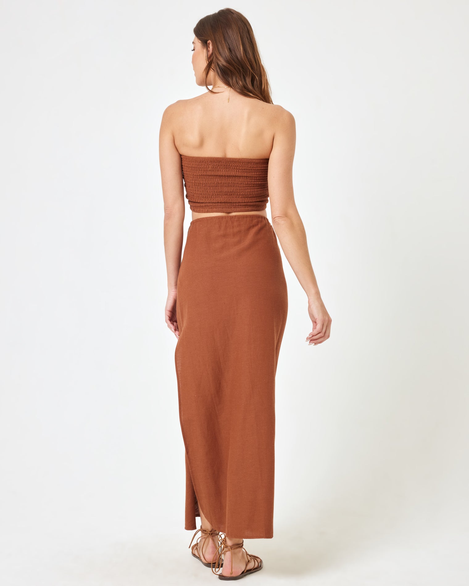 Summer Feels Tube Top - Coffee Coffee | Model: Maitlynn (size: S)