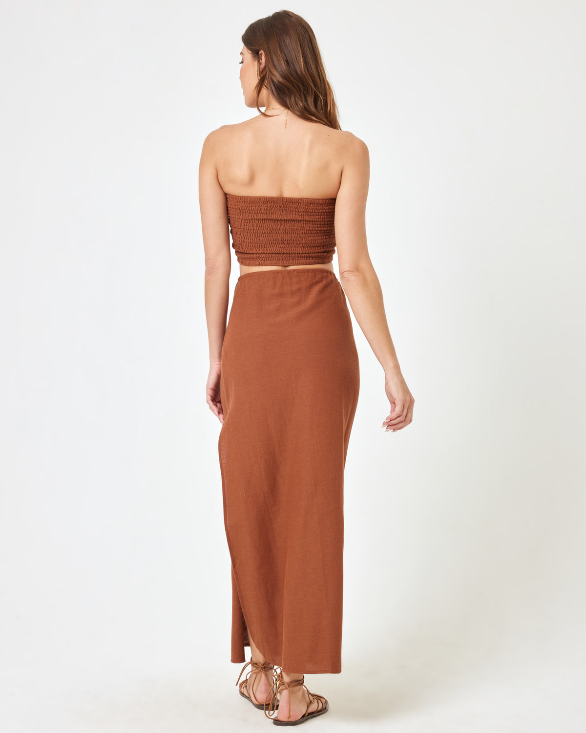 Summer Feels Tube Top - Coffee Coffee | Model: Maitlynn (size: S)