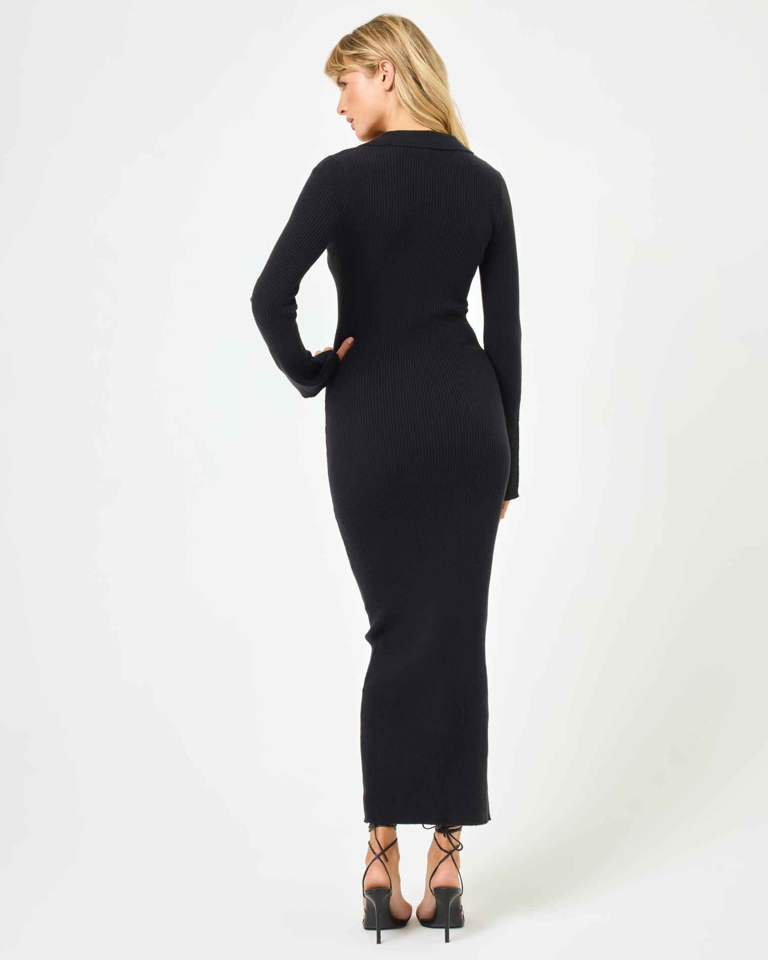 San Clemente Dress - Black Black | Model: Lura (size: S)