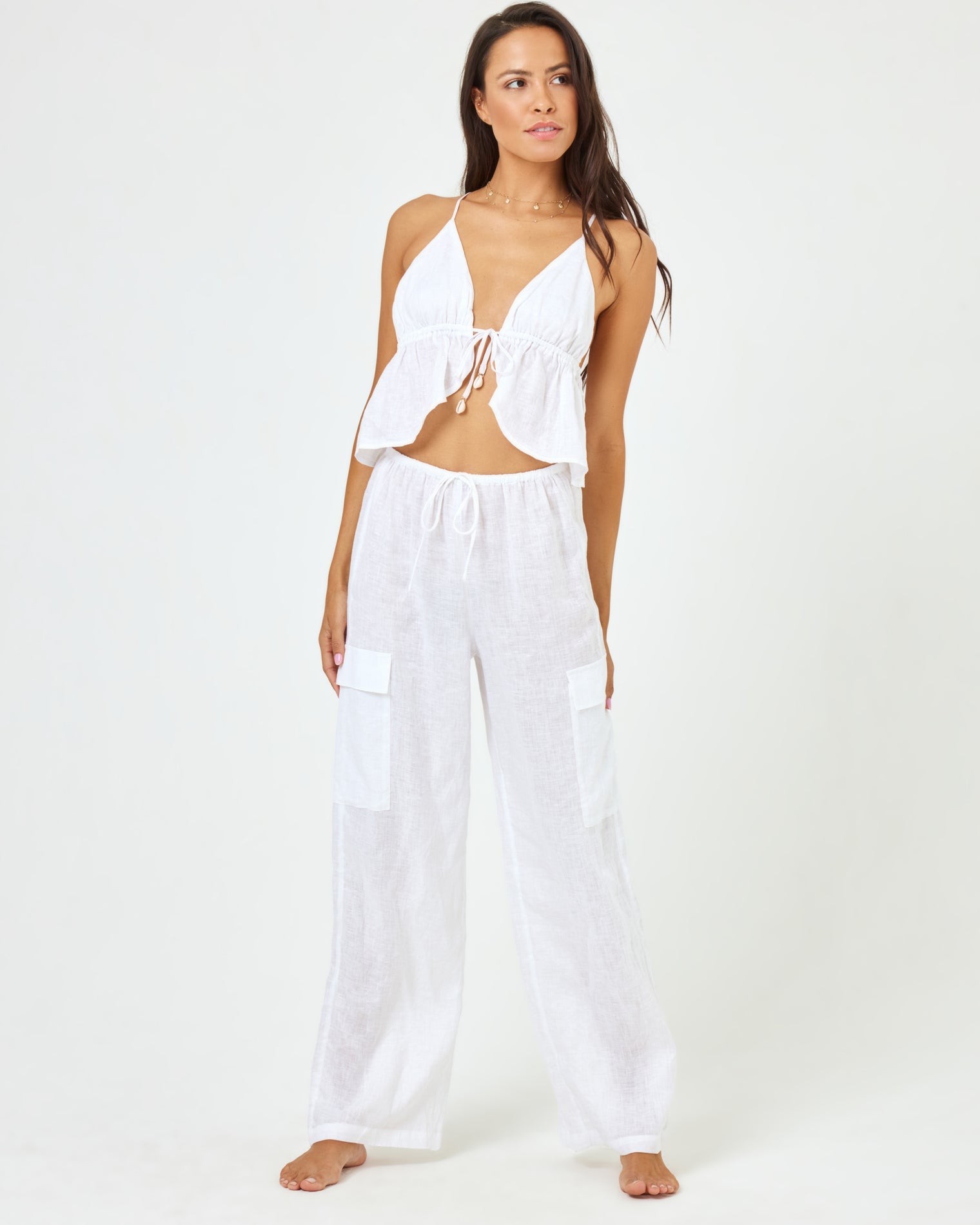 Sundown Top - White White | Model: Emily (size: S)