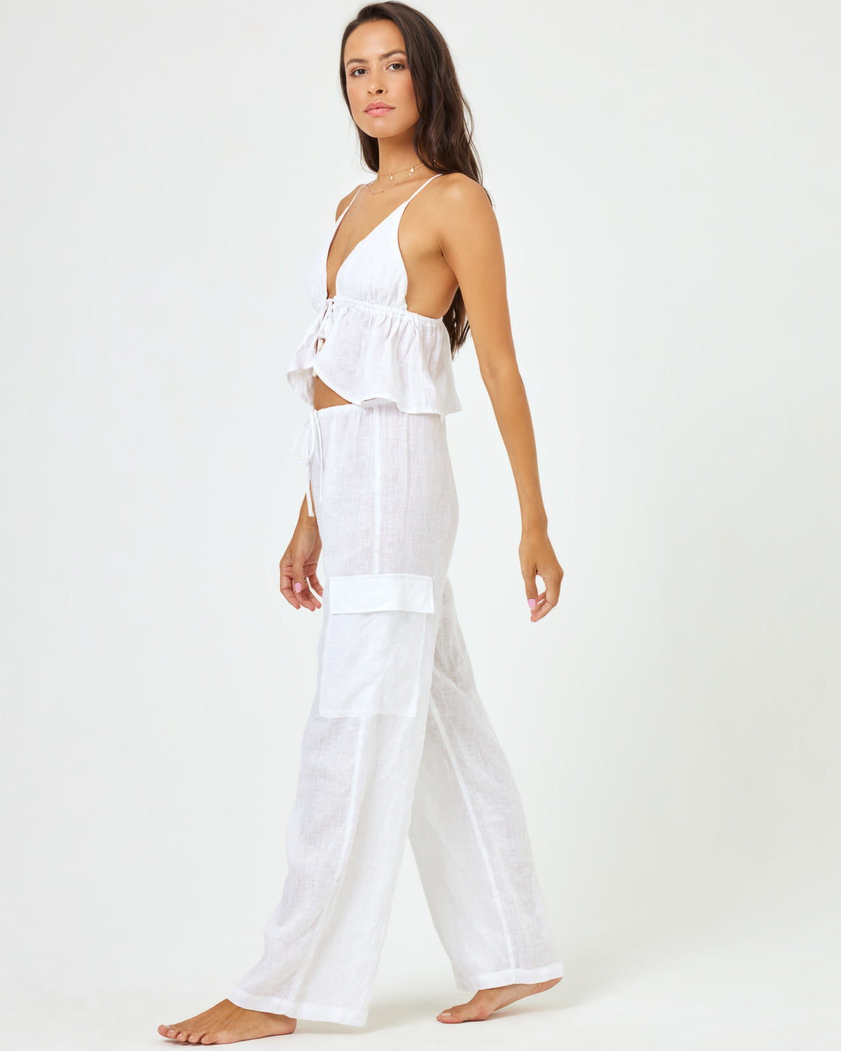 Sundown Top - White White | Model: Emily (size: S)