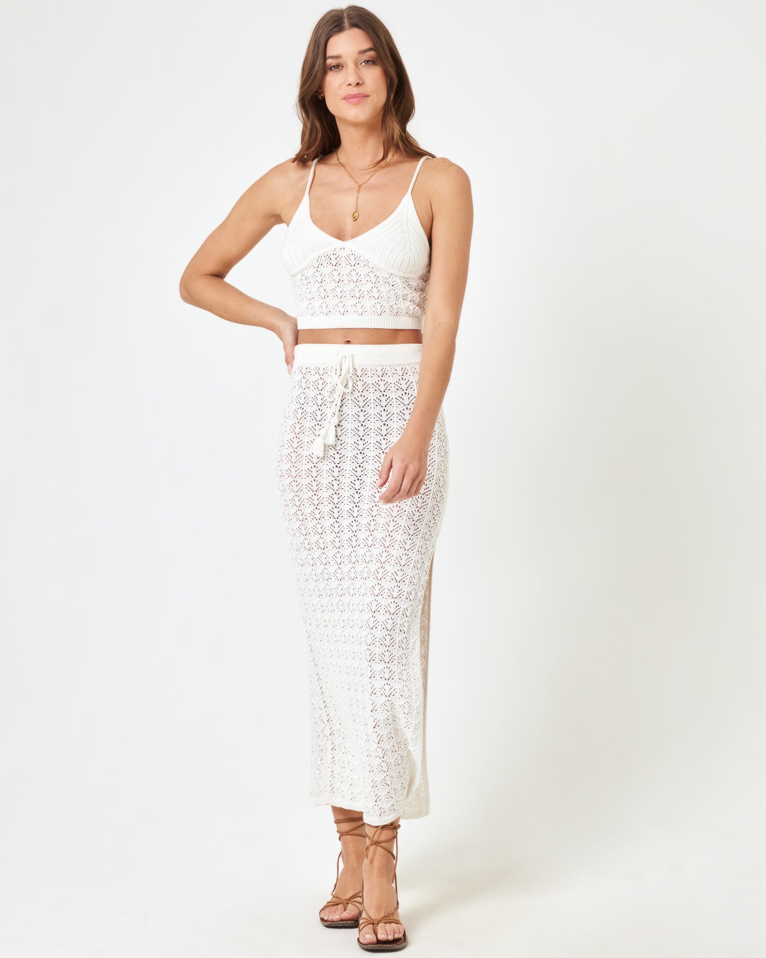 Sweet Talk Top - Cream Cream | Model: Maitlyn (size: S)