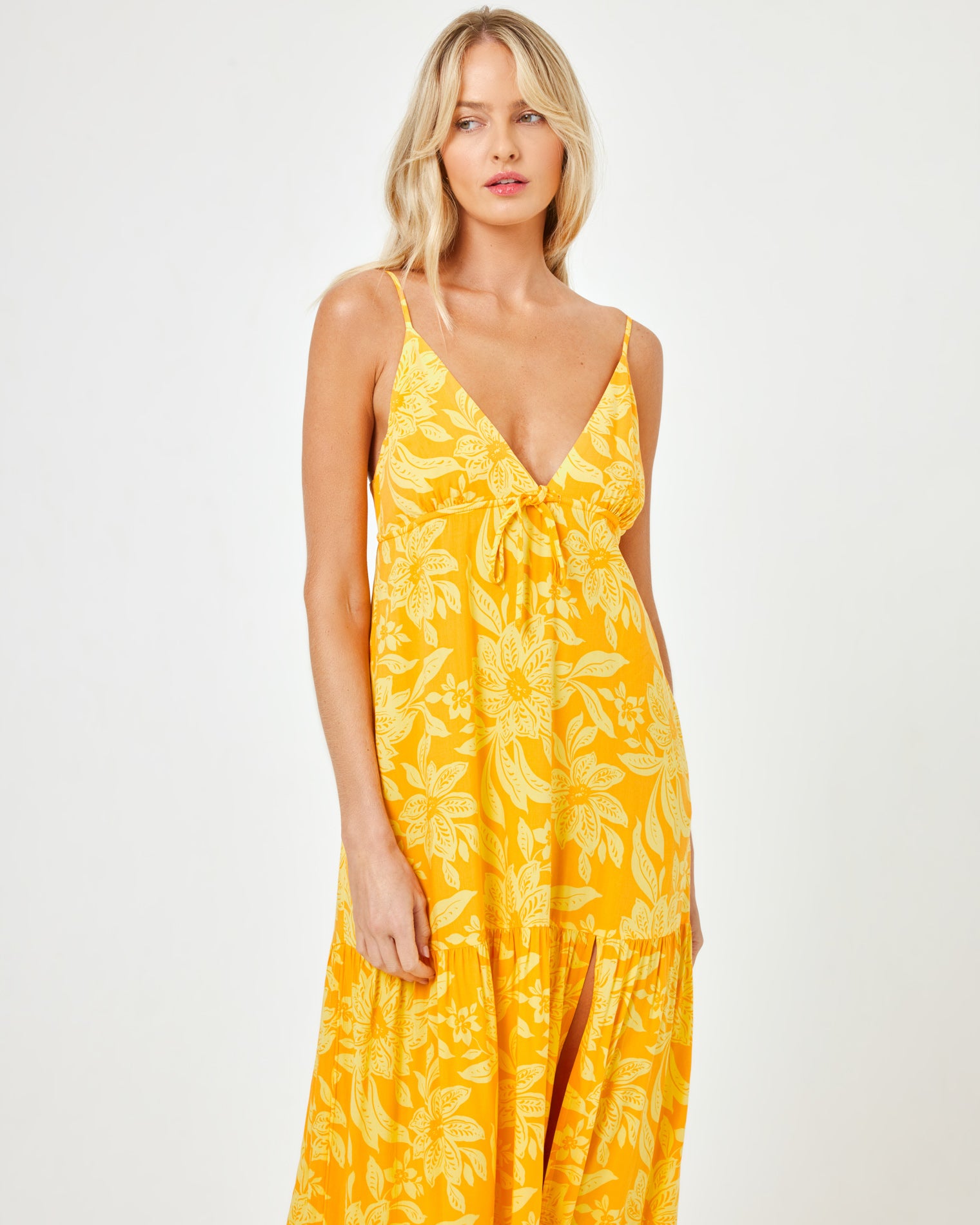 Printed Victoria Dress - Golden Hour Blooms Golden Hour Blooms | Model: Lura (size: S)