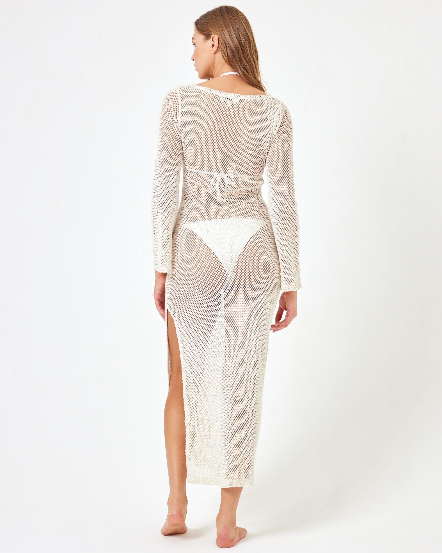LSPACE X Anthropologie Venus Cover-Up Dress - Cream Cream | Model: Daria (size: S)
