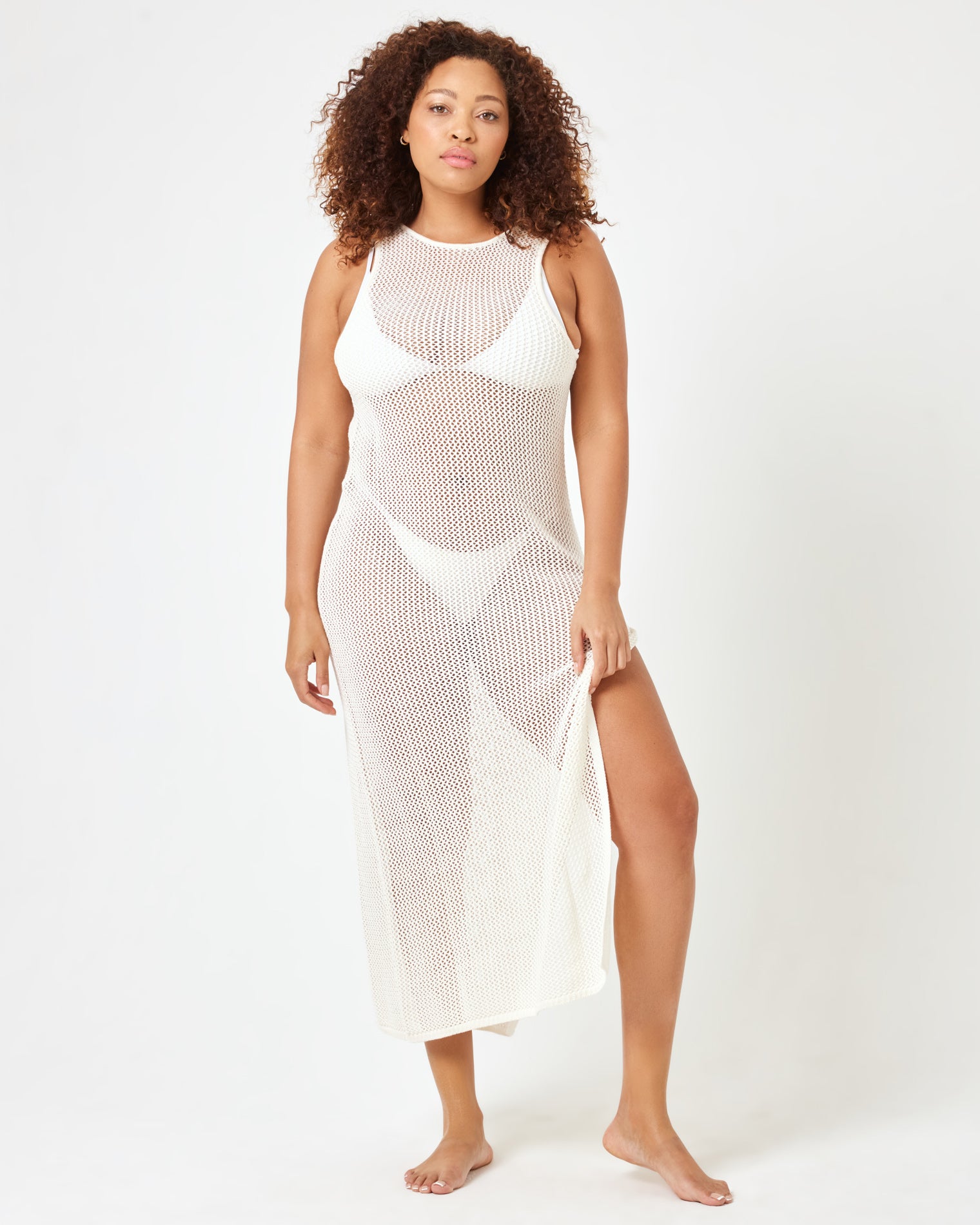 Villa Nova Cover-Up - Cream Cream | Model: Amber (size: XL) | Hover