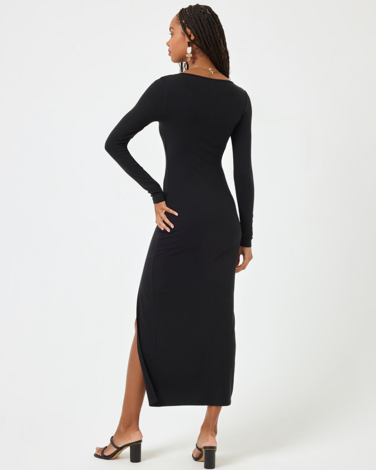 Windsor Dress - Black Black | Model: Taelor (size: S)