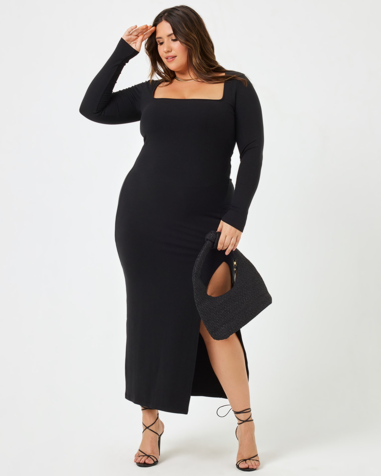 Windsor Dress - Black Black | Model: Jessica (size: XL)