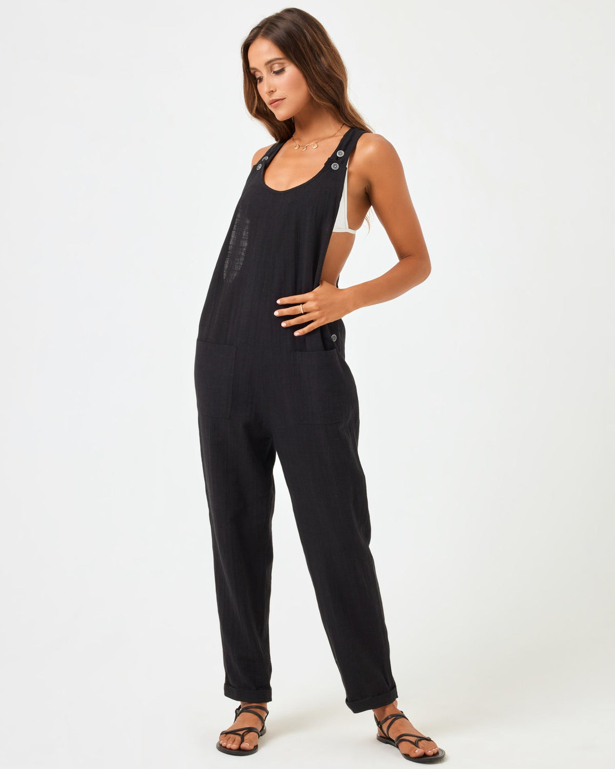 Freya Jumper - Black Black | Model: Anna (size: S)