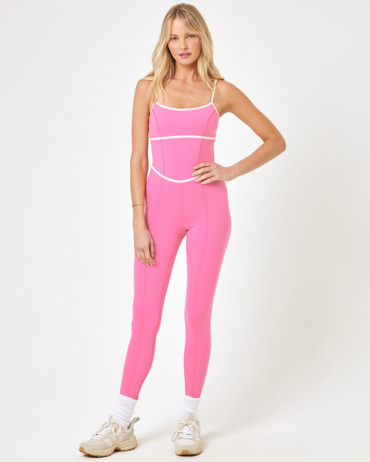 Ace Jumpsuit - Taffy-Cream Taffy-Cream | Model: Lura (size: S)