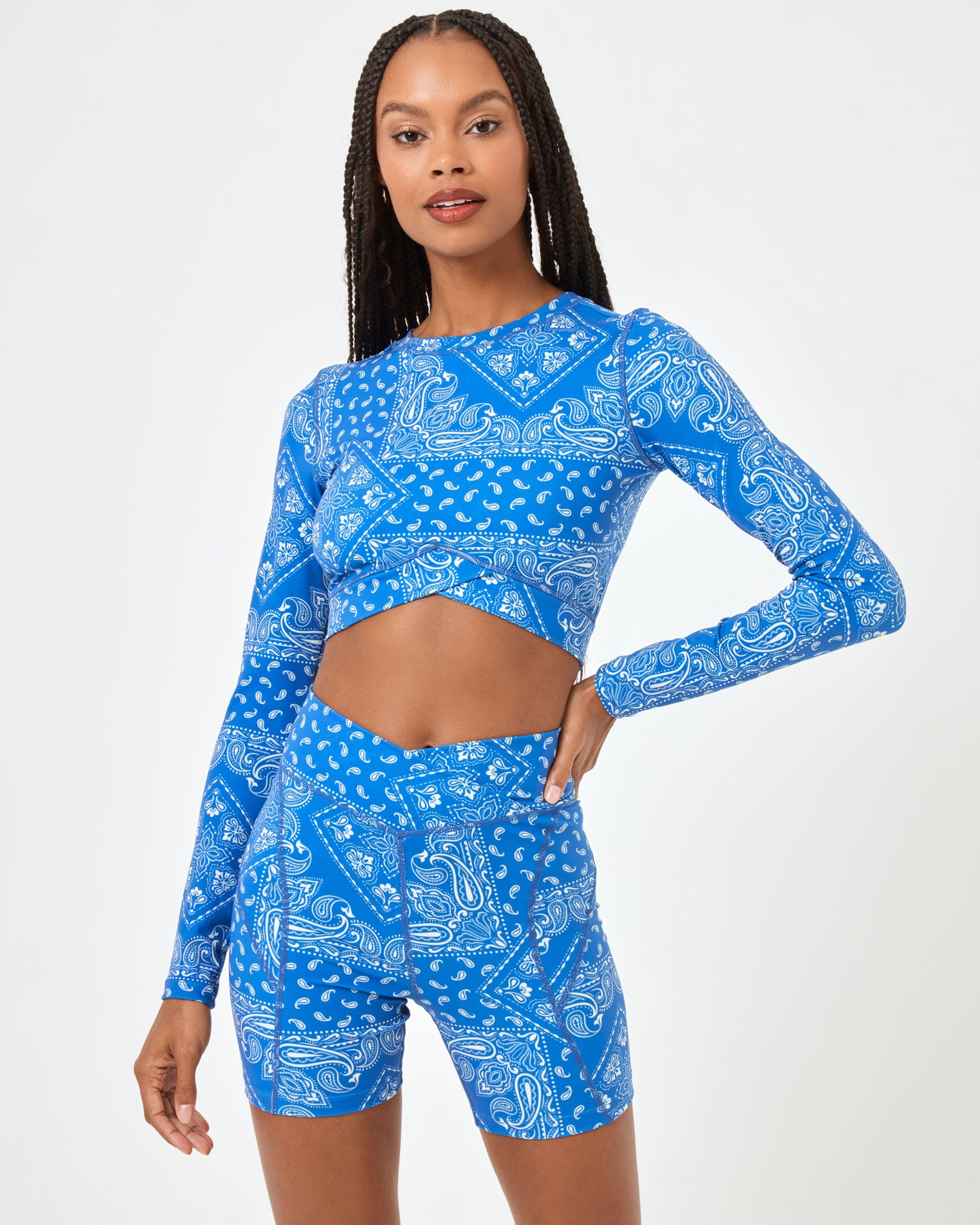 Printed Aim High Top Bandana | Model: Taelor (size: S) | Hover