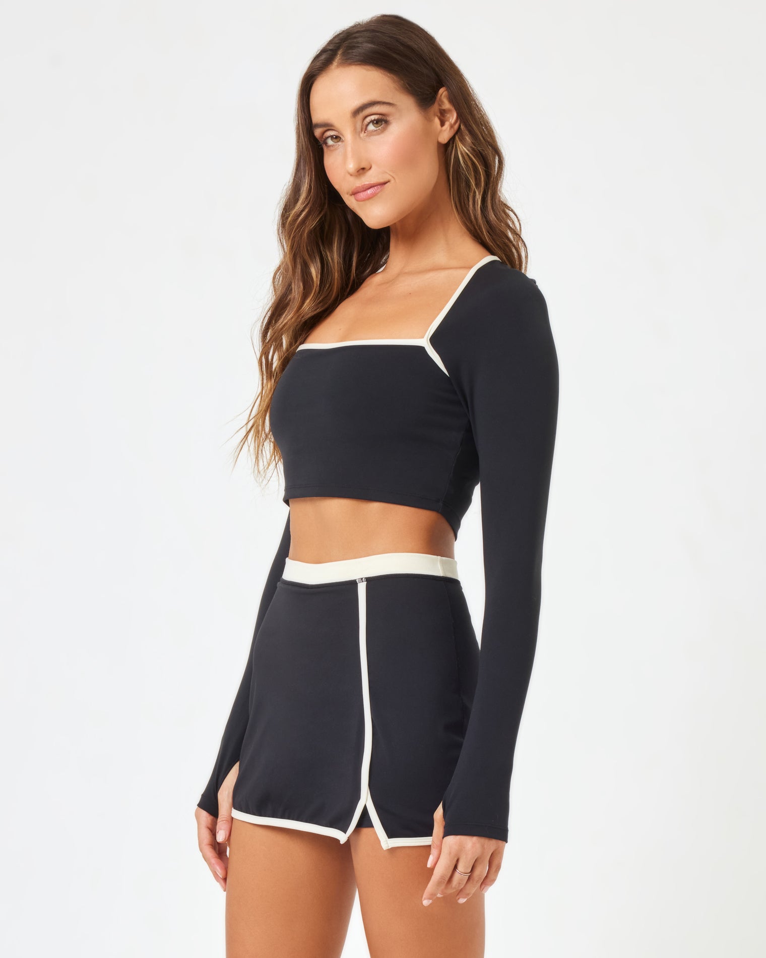 Campbell Skort - Black-Cream Black-Cream | Model: Anna (size: S)