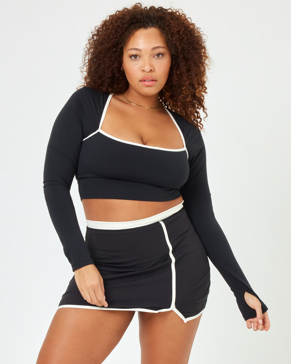 Campbell Skort - Black-Cream Black-Cream | Model: Amber (size: XL)