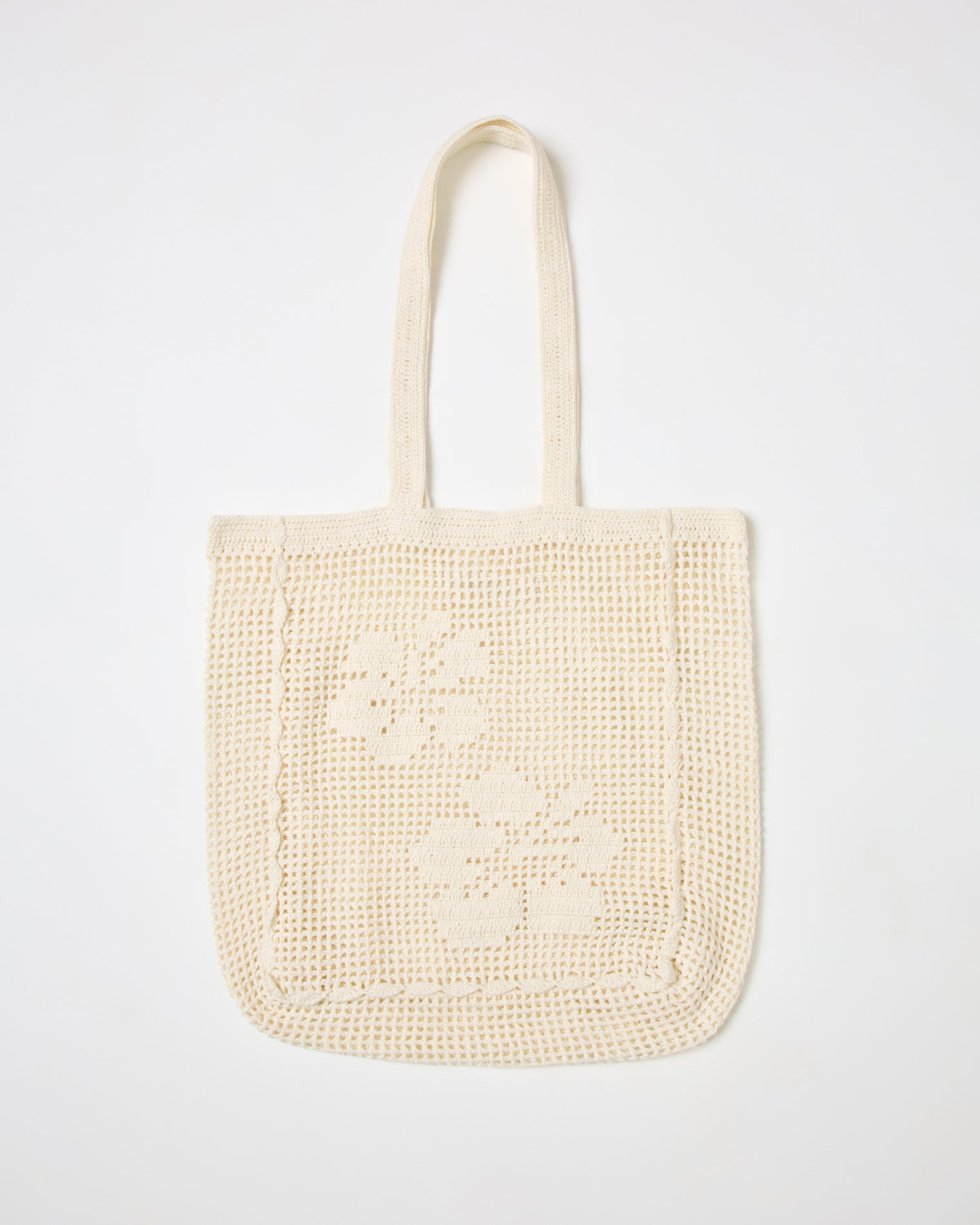 Island Time Tote - Cream  Cream | Badge:New Arrival_#B2AC88_#ffffff'
LSPACE Island Time Tote in cream, off-model flat lay showing crochet design on white background.