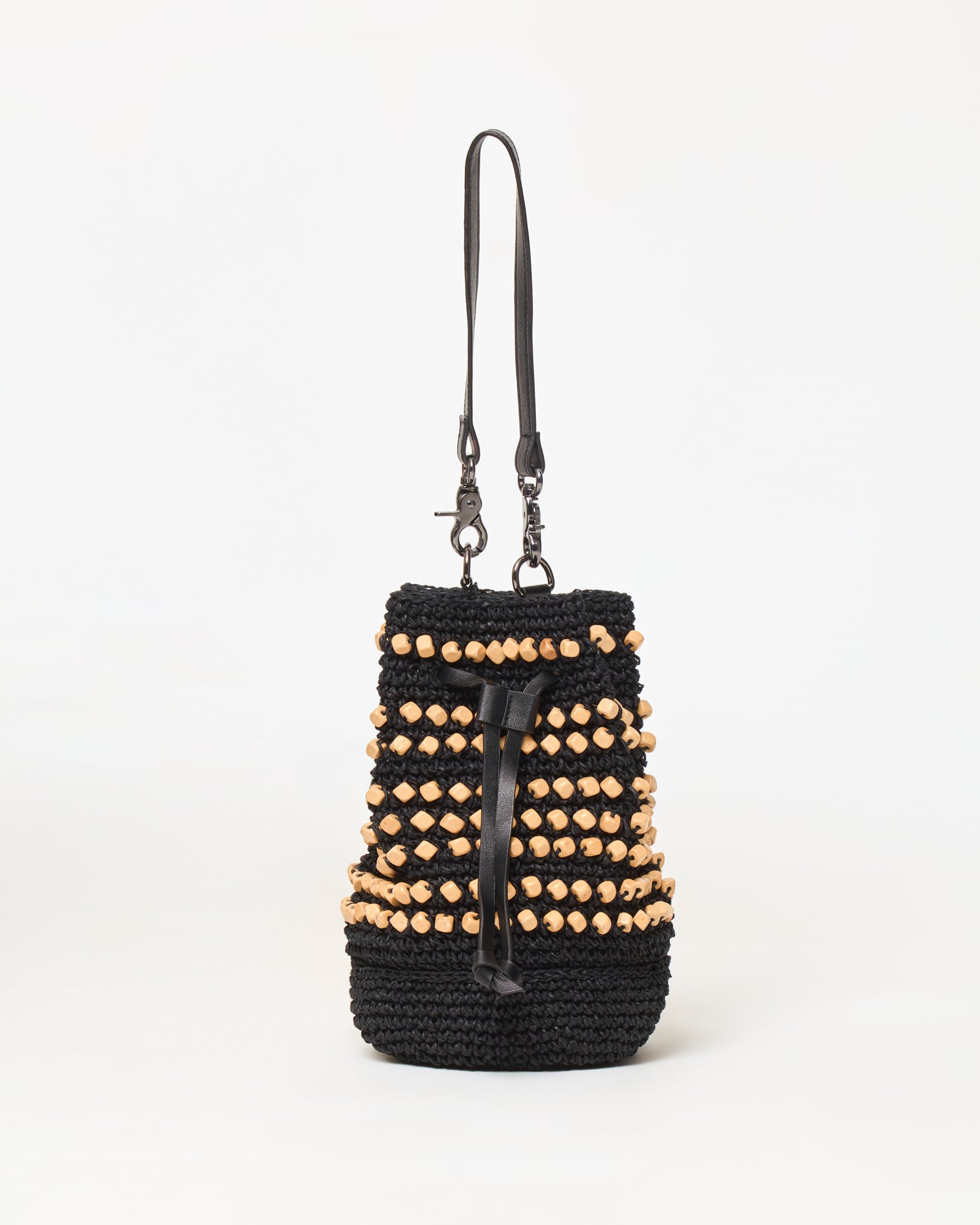 Hudson Shoulder Bag - Black LSPACE Hudson shoulder bag in black, off-model flat lay.