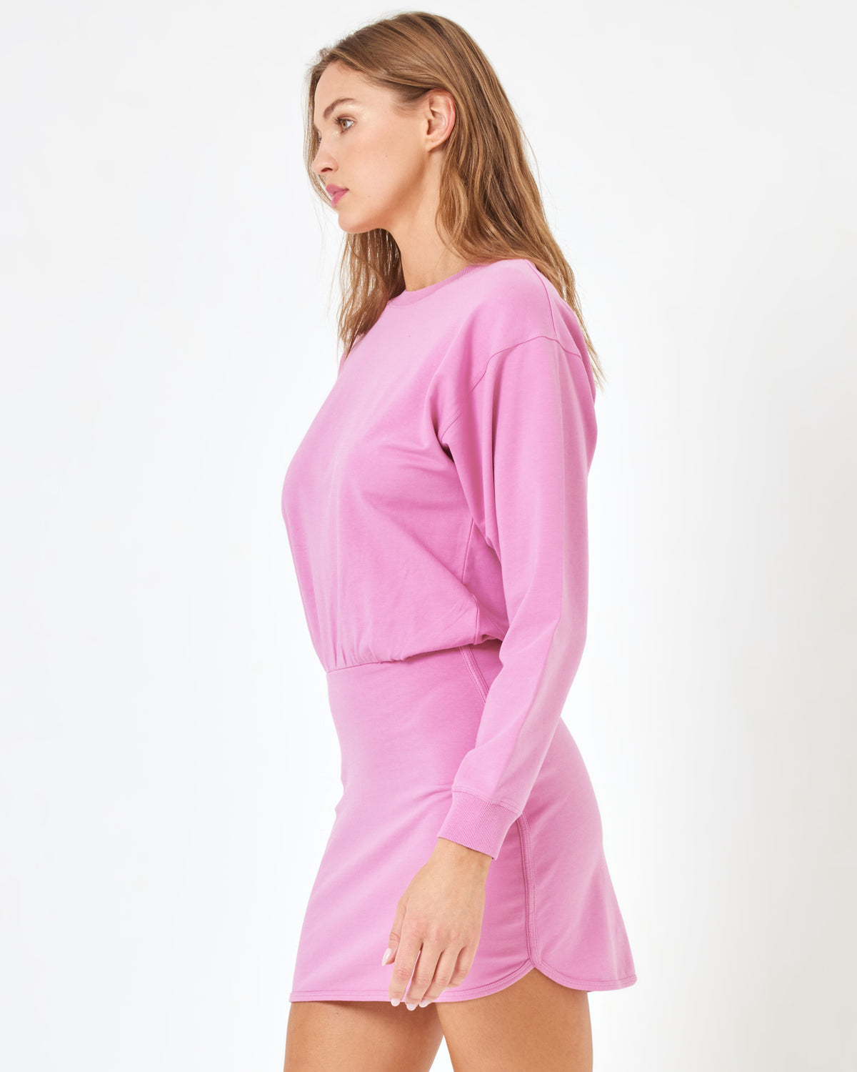 LSPACE X Anthropologie Groove Dress - Pink Lady Pink Lady | Model: Daria (size: S)