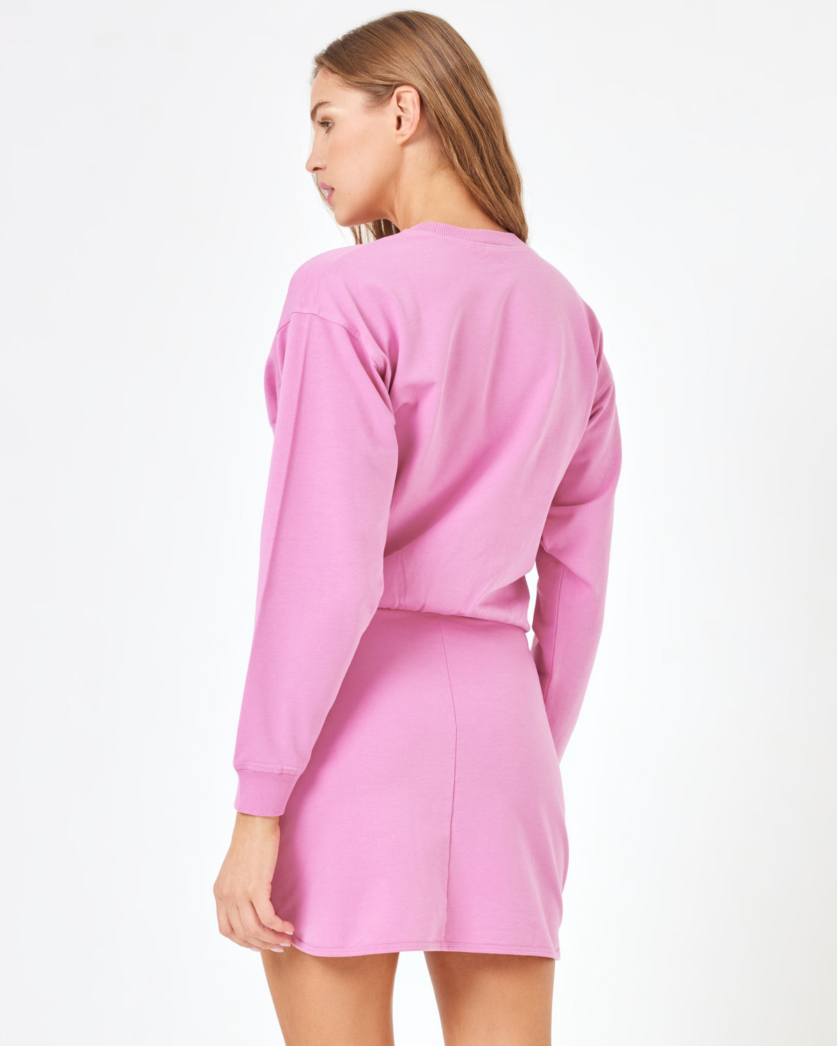 LSPACE X Anthropologie Groove Dress - Pink Lady Pink Lady | Model: Daria (size: S)