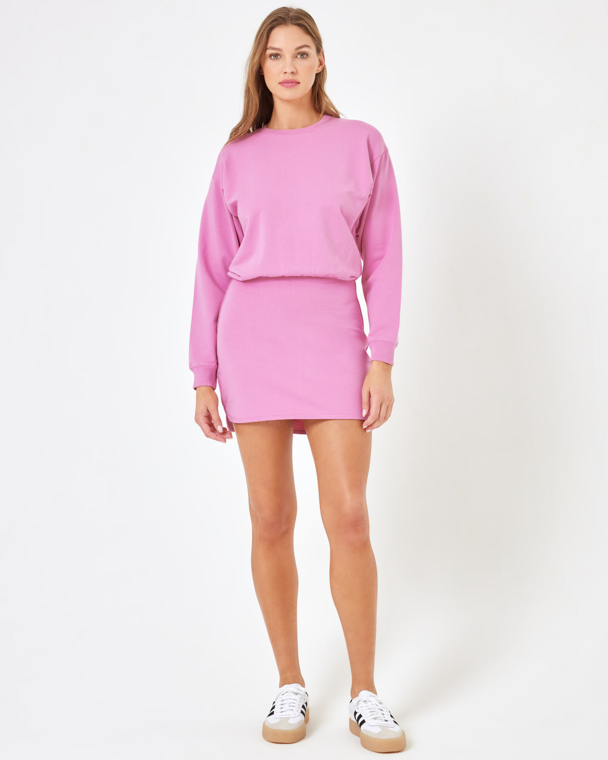 LSPACE X Anthropologie Groove Dress - Pink Lady Pink Lady | Model: Daria (size: S) | Hover
