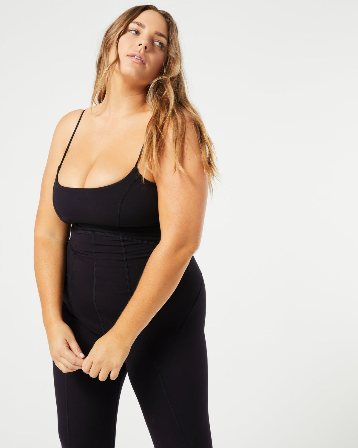 Go The Distance Jumpsuit - Black Black | Model: Ali (size: XL) 