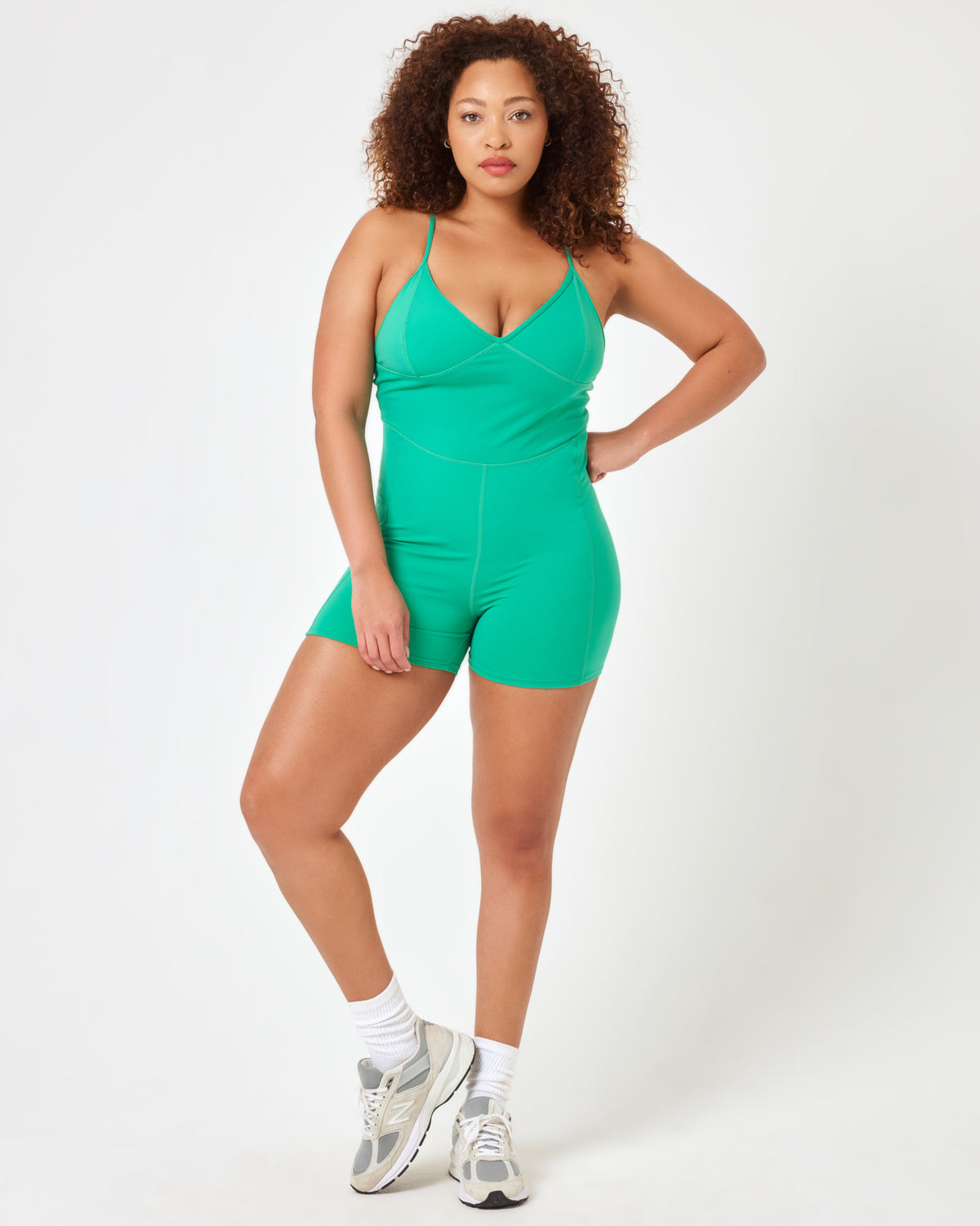 Owen Romper - Ivy Ivy | Model: Amber (size: XL)