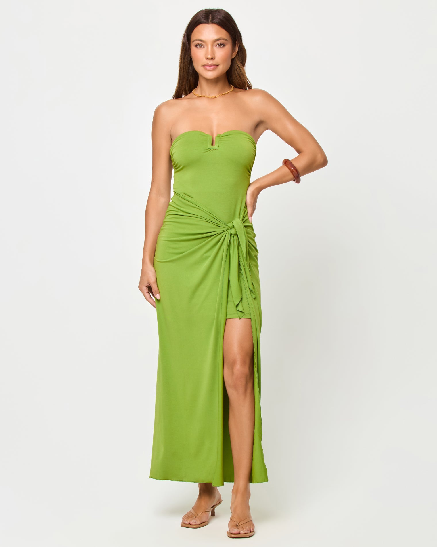 Noah Dress - Verdant LSPACE Noah Dress in verdant, front view on model.