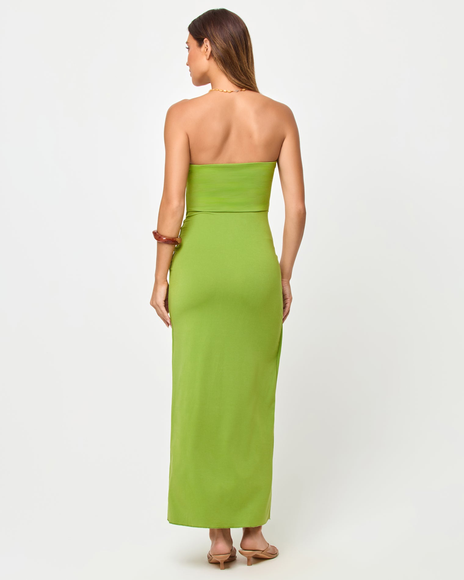 Noah Dress - Verdant LSPACE Noah Dress in verdant, back view on model.