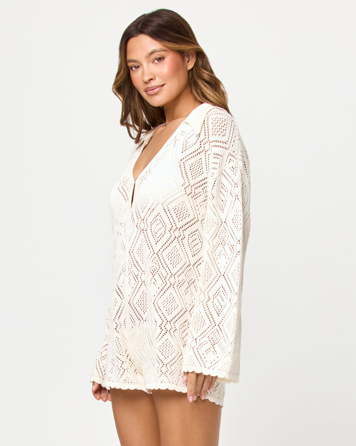 x The Salty Blonde Golden Daze Romper - Cream x The Salty Blonde Golden Daze Romper - Cream