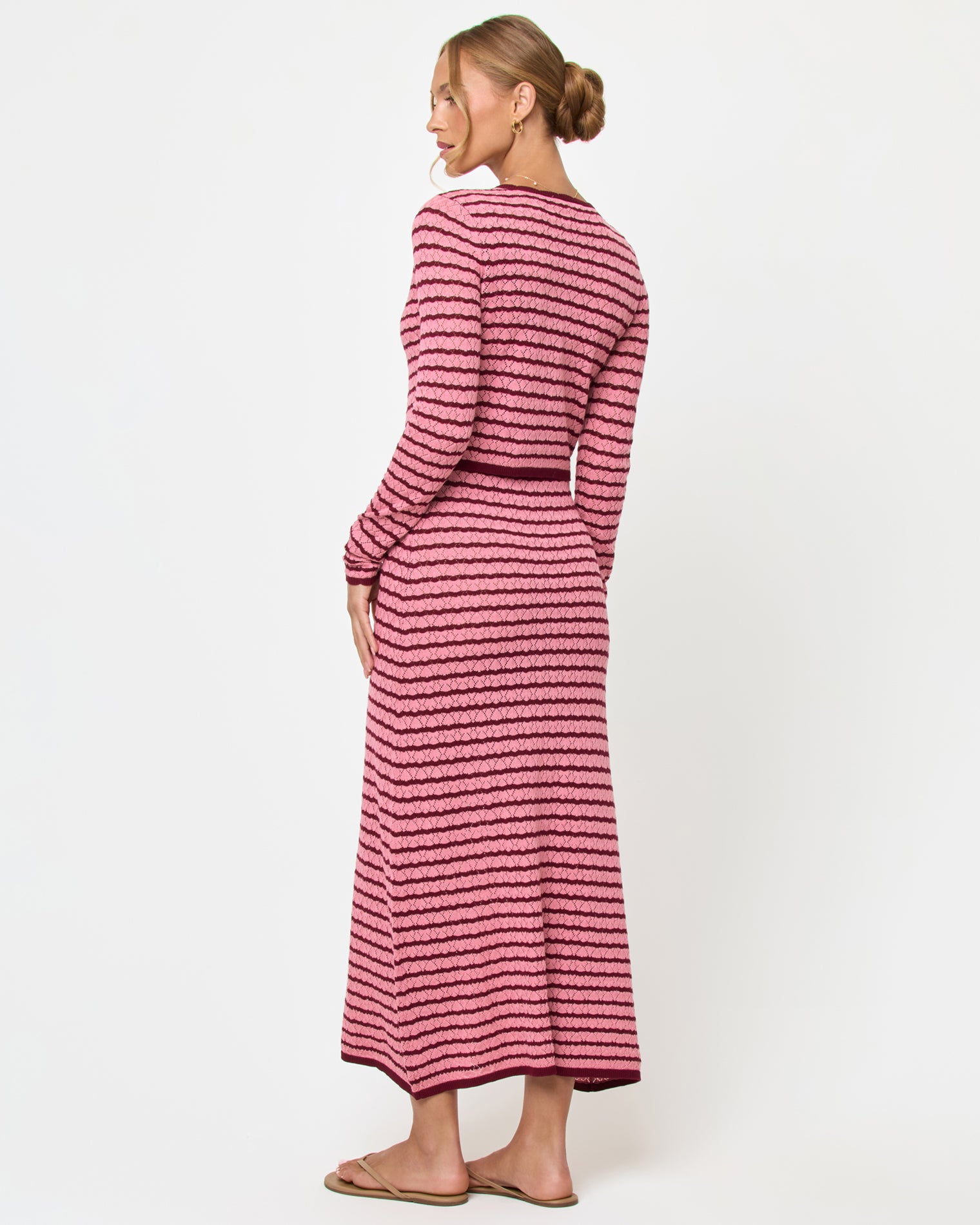 Rosalie Cardigan - Strawberry Stripe Rosalie Cardigan - Strawberry Stripe