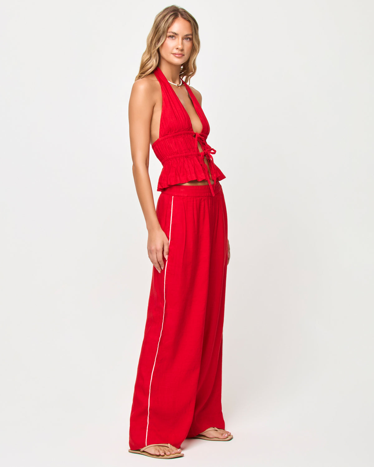 x The Salty Blonde August Top - Flame x The Salty Blonde August Top - Flame