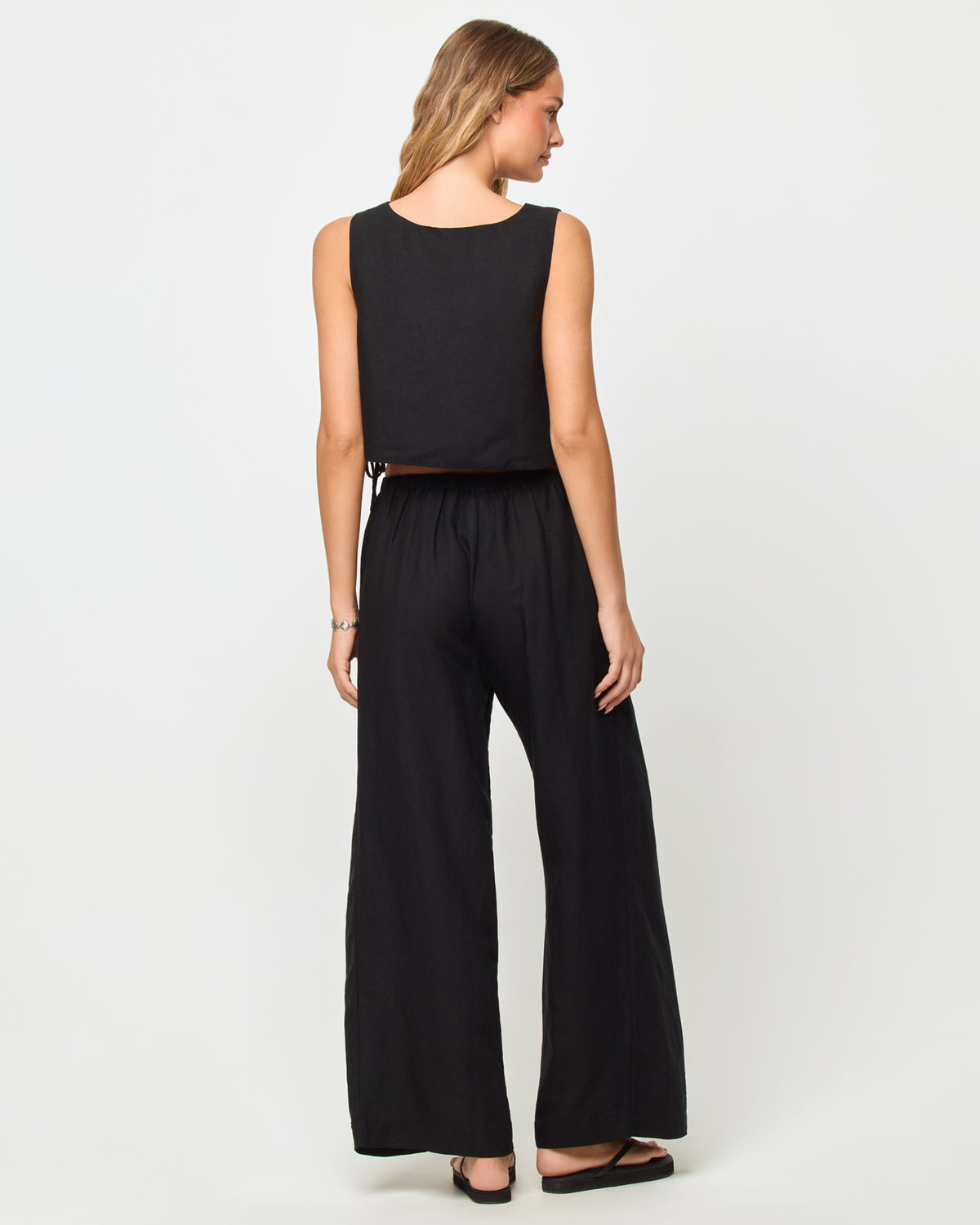 Rylee Pant - Black LSPACE Rylee pant in black, back view on model.