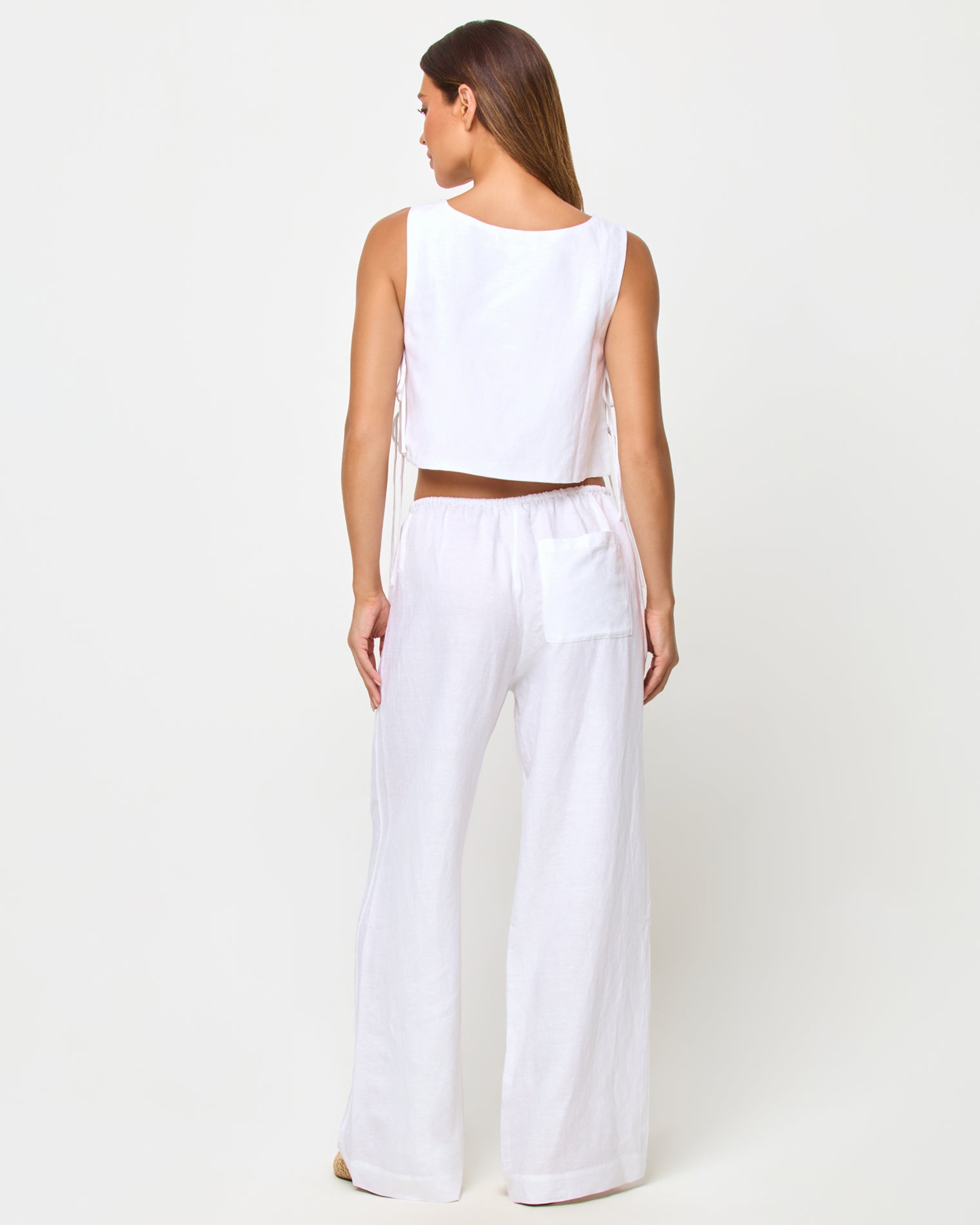 Nina Pant - White LSPACE Nina Pant in white, back view on model.