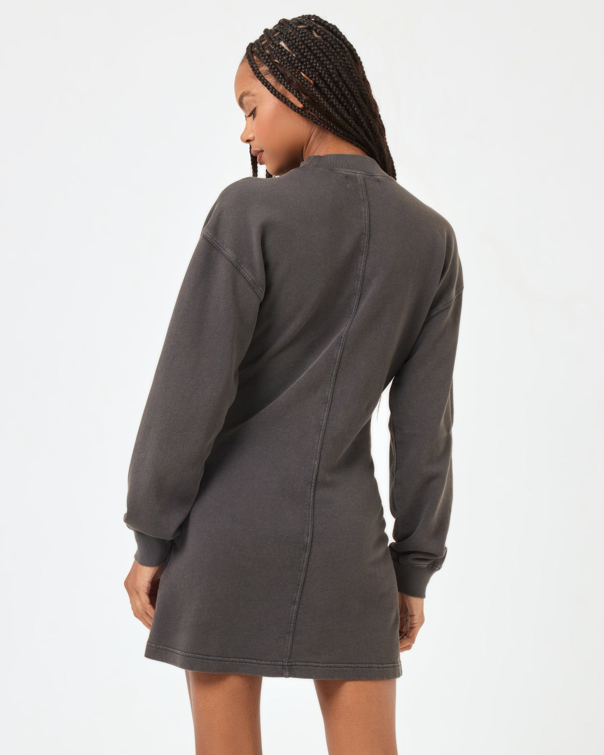 Asher Dress - Charcoal Ash | Model: Taelor (size: S)