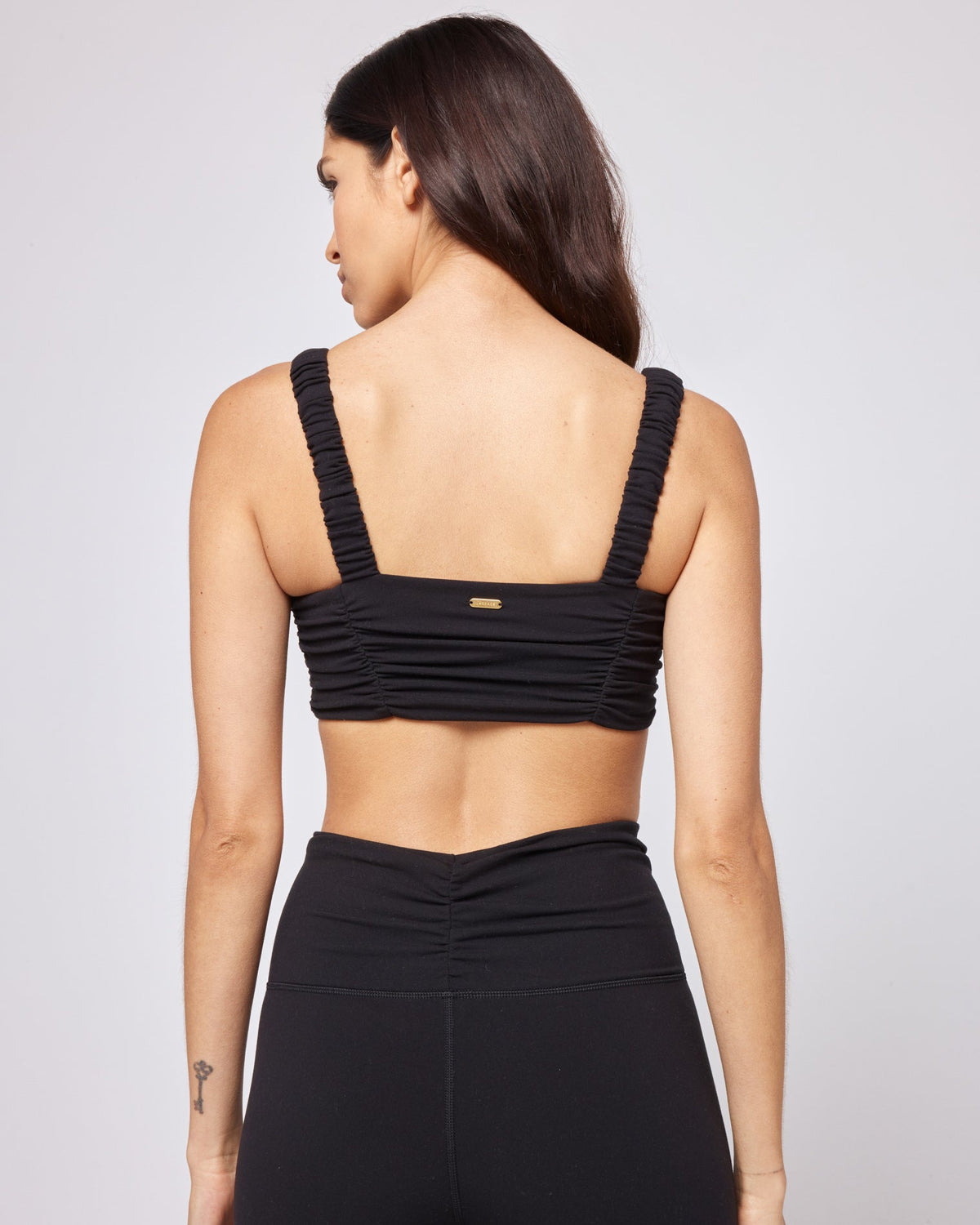 The Breaks Bra - Black Black | Model: Julianna (size: S) | Hover