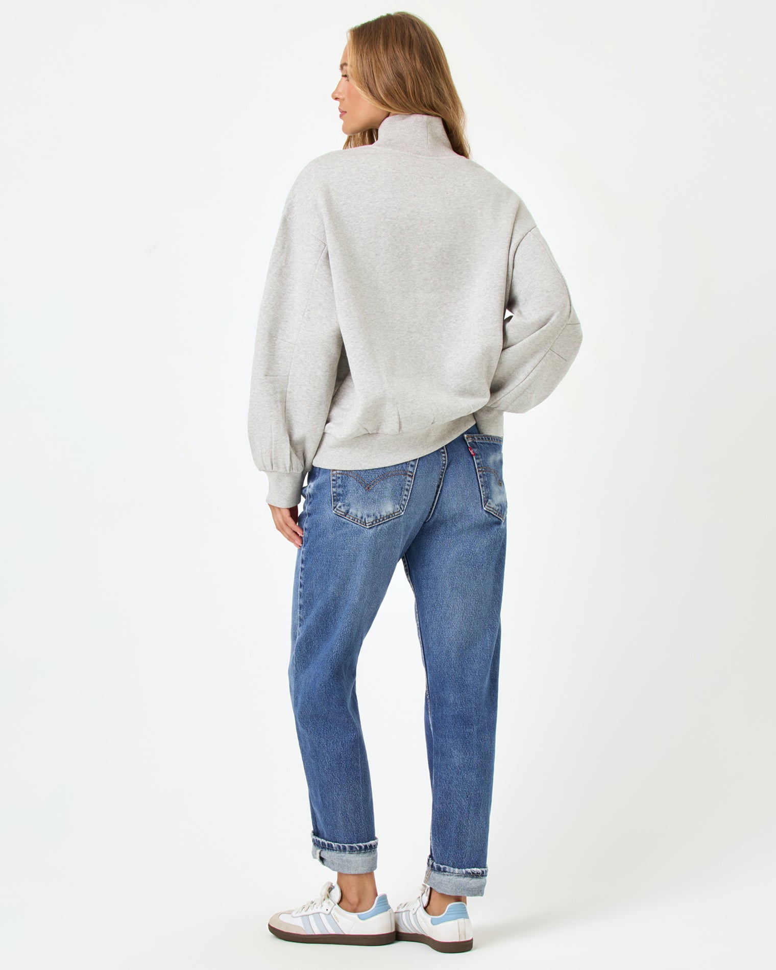 トップス Brushed Crew HEATHER GRAY xxs LSPACE Crush Sweatshirt - Heather Gray