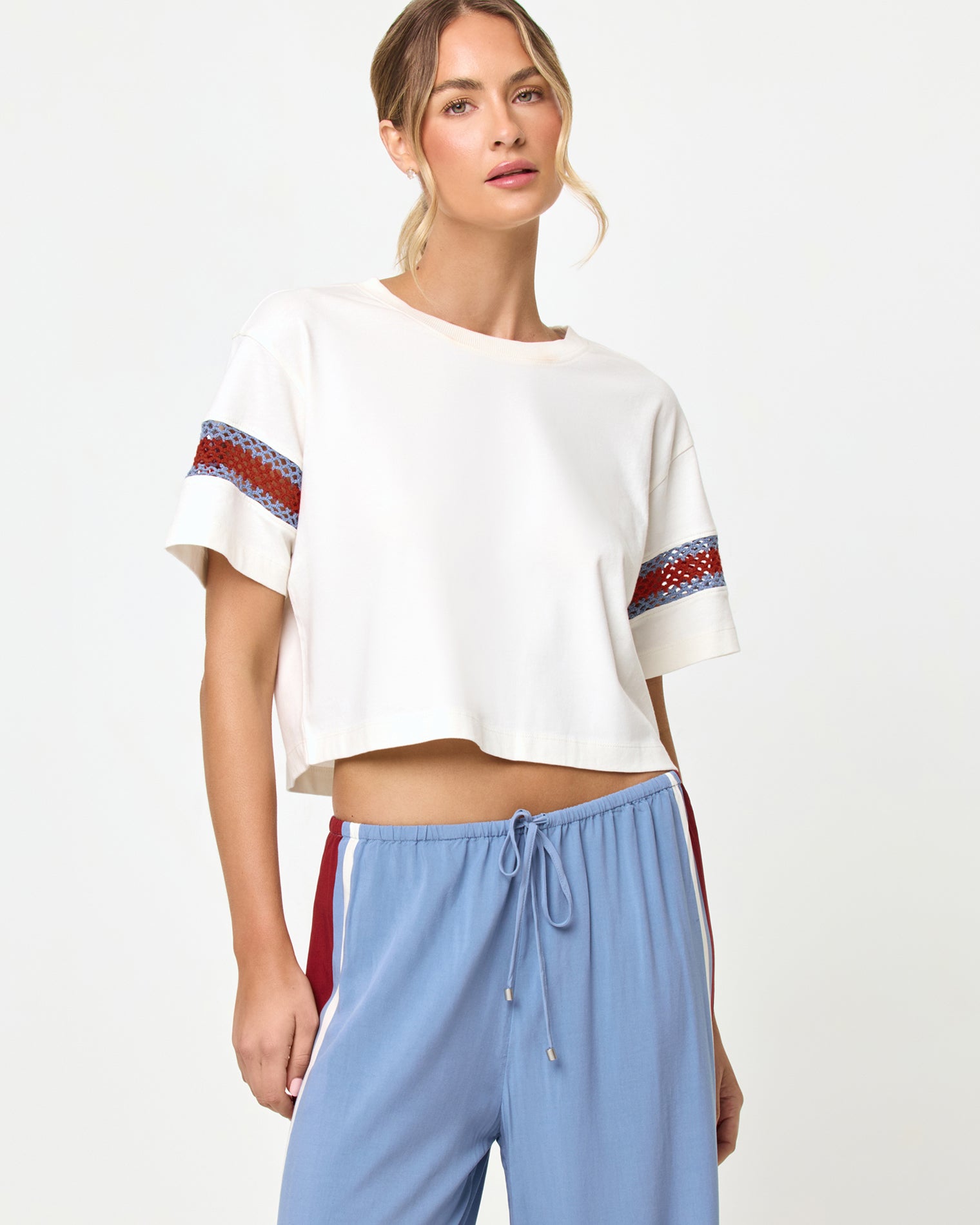 Core Top - Cream-Chambray-Fig Core Top - Cream-Chambray-Fig