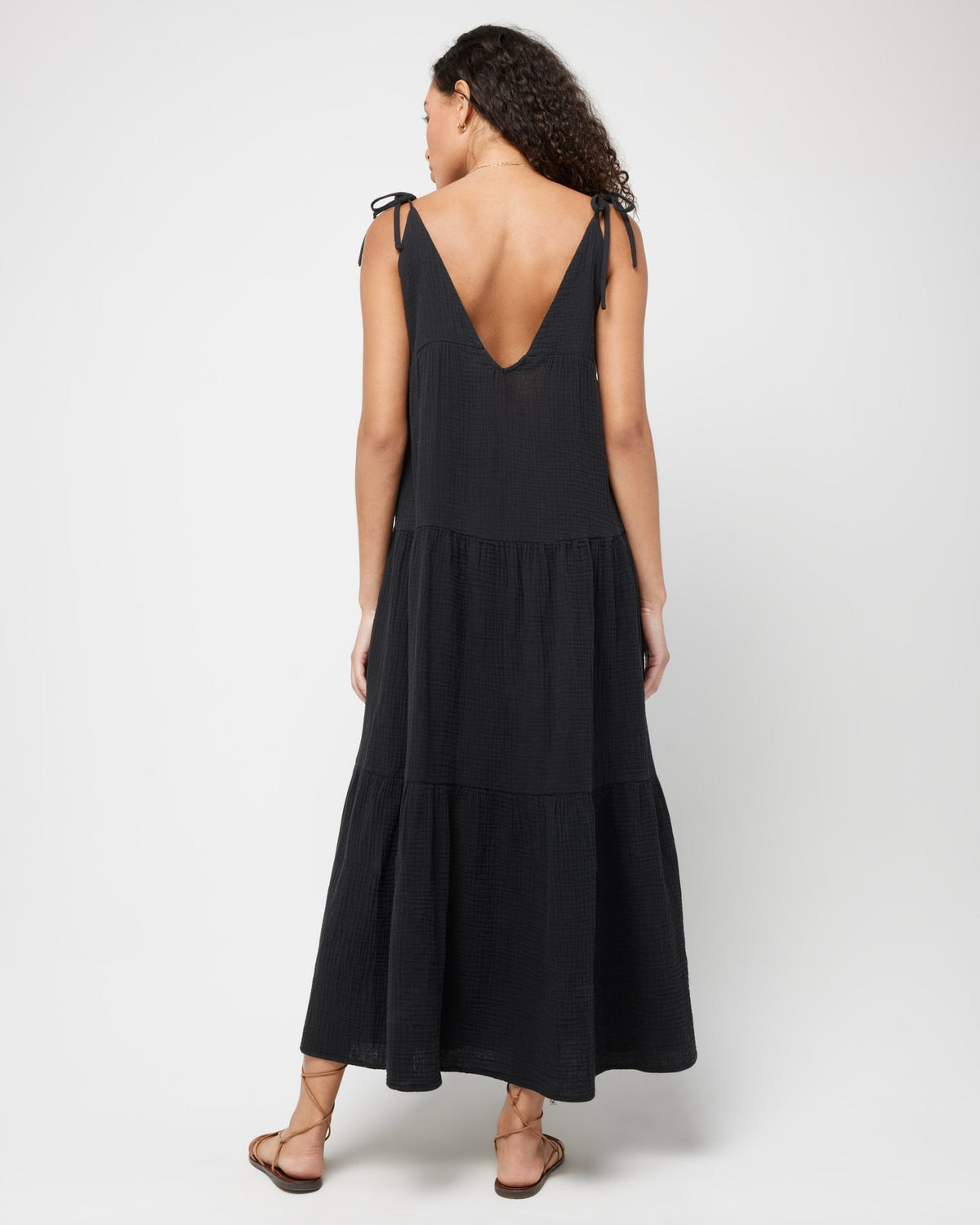 Ava Dress - Black Black | Model: Blaine (size: S) 