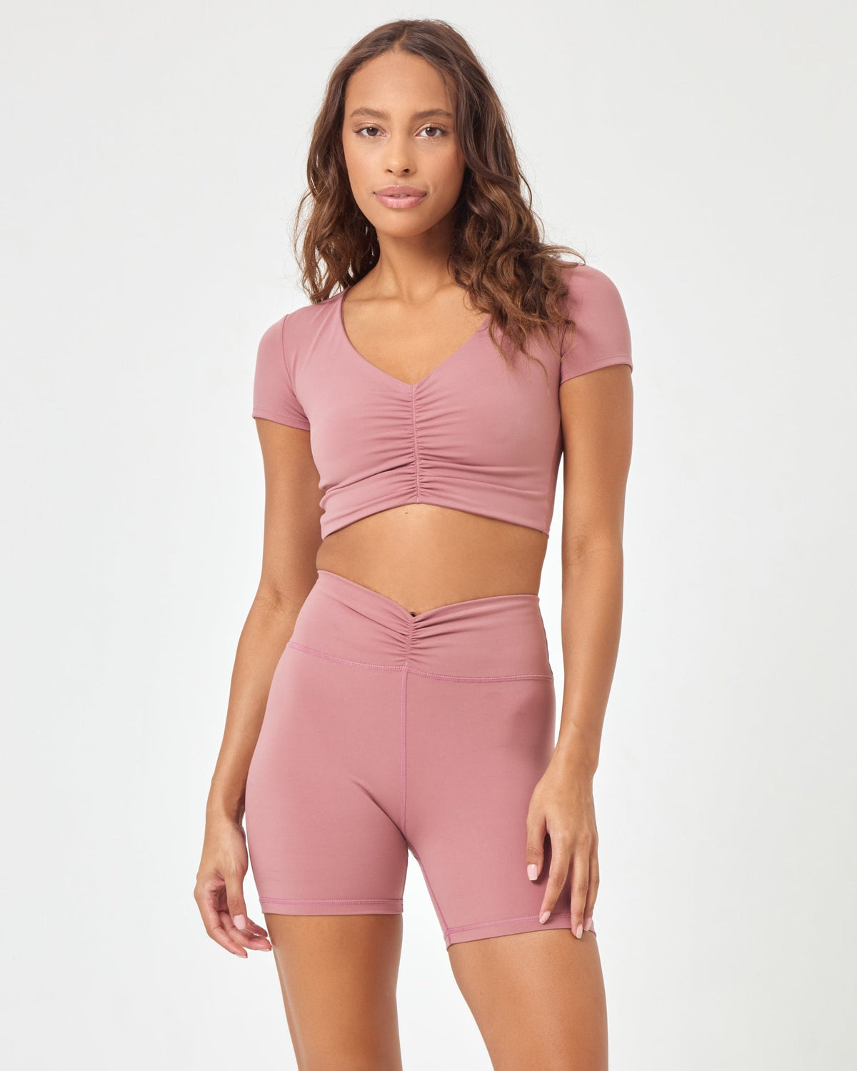Warren Crop - Rose Rose | Model: Natalie (size: S)
