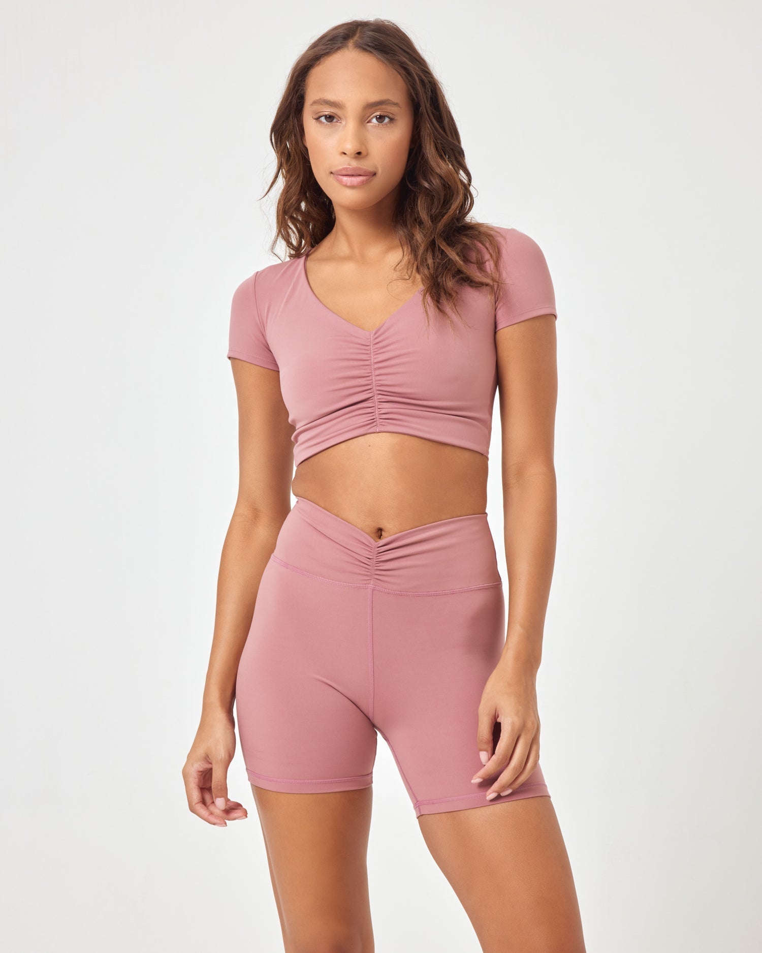 Warren Crop - Rose Rose | Model: Natalie (size: S)