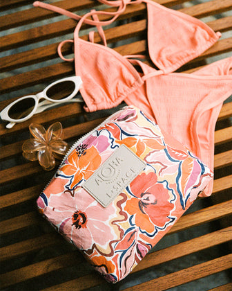 Aloha Lost In Blooms Reversible Small Pouch - Lost In The Blooms