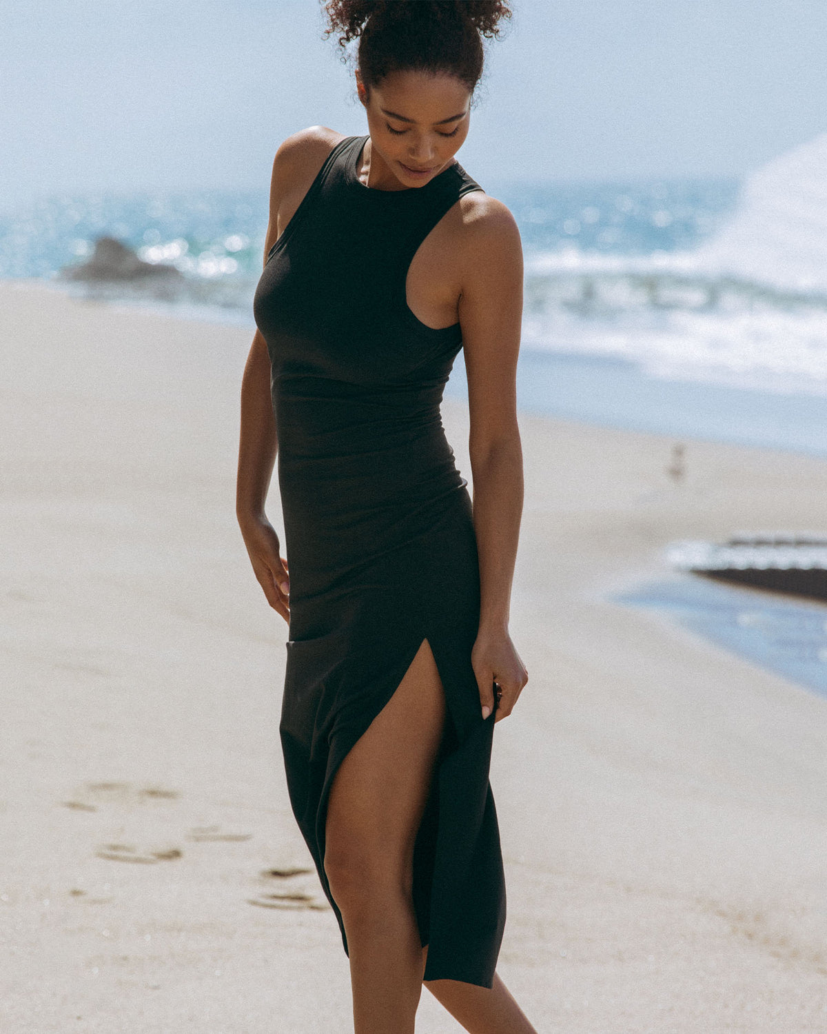 LSPACE X Anthropologie Sawyer Dress - Black Black | Model: Daria (size: S)