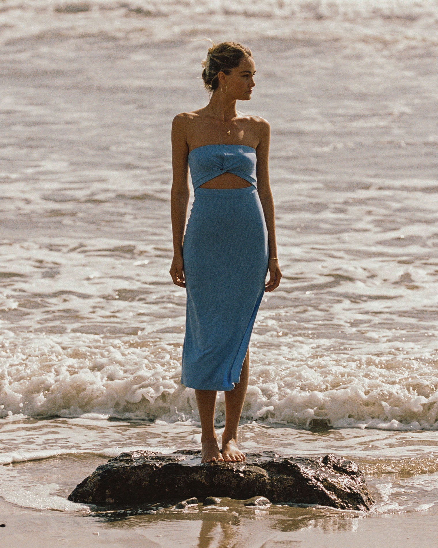 LSPACE X Anthropologie Kierra Dress - Peri Blue Peri Blue | Model: Daria (size: S)