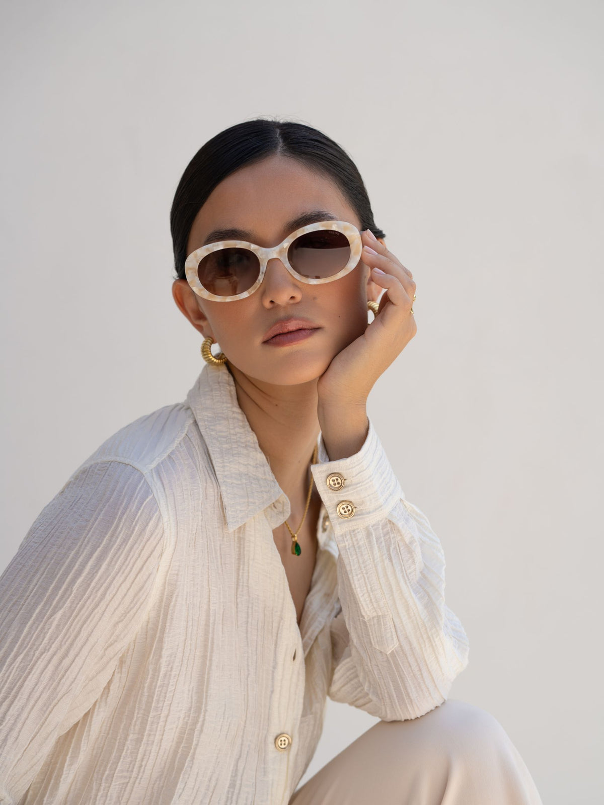 Freyrs Aria Sunglasses - Light Pearl Freyrs Aria Sunglasses - Light Pearl